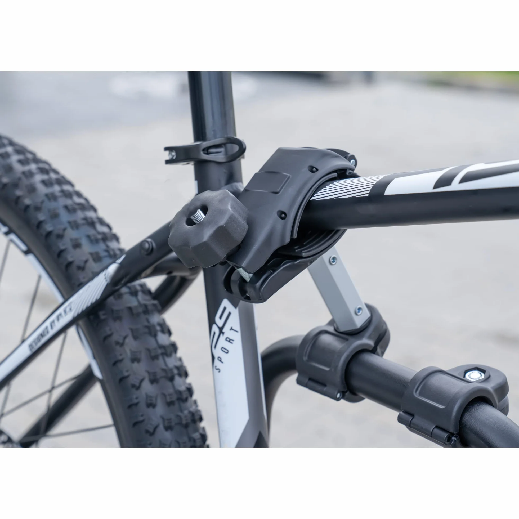 cartrend Bagażnik rowerowy aluminiowy Active, pasuje do 2 rowerów, bagażnik rowerowy, bagażnik samochodowy, czarno-srebrny