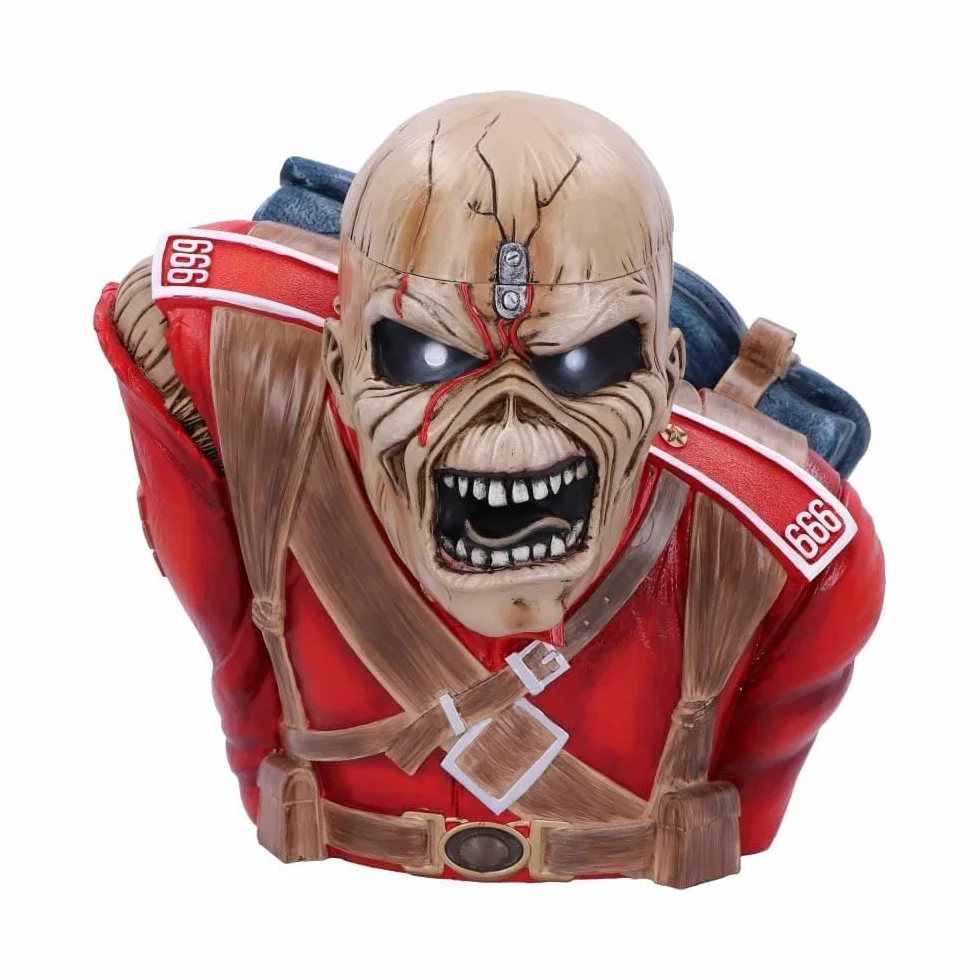 Nemesis Now Iron Maiden The Trooper pudełko na biust 26,5 cm (duże), żywica, oficjalnie licencjonowane pudełko na biust Iron Maiden, idealne do przechowywania rzeczy, odlewane z żywicy, fachowo