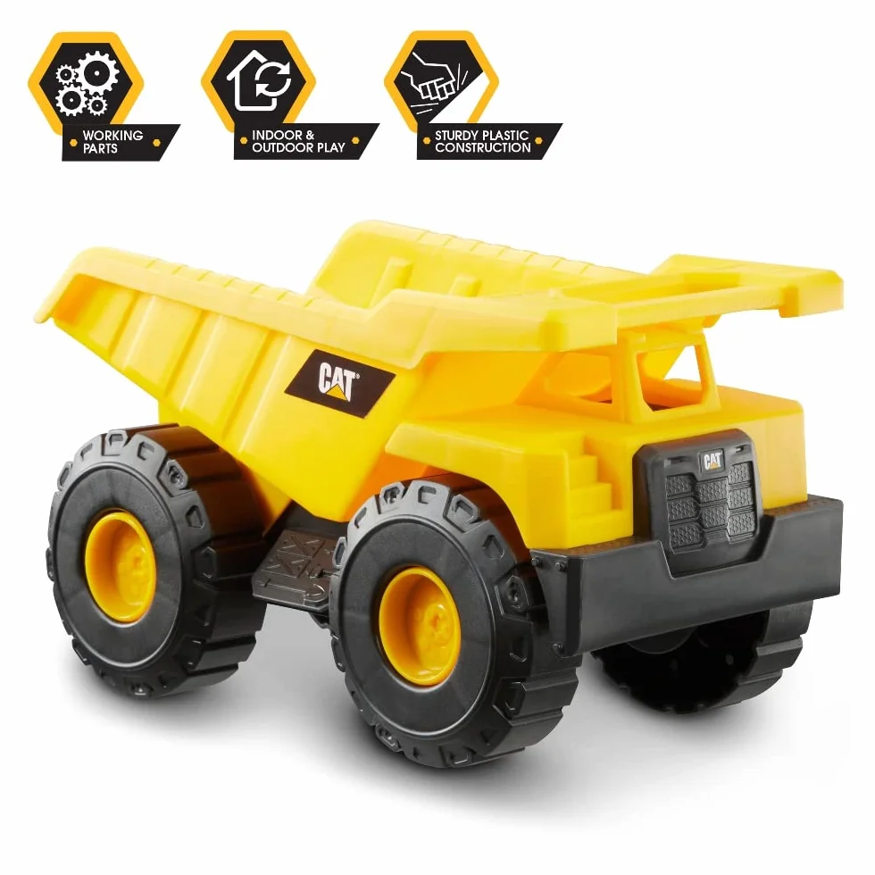 CatToysOfficial 82360 Caterpillar by Funrise 82284 Caterpillar CAT Mini-Crew ciężarówka uchylna, ładowarka kołowa i koparka pojazd budowlany, żółto-czarna