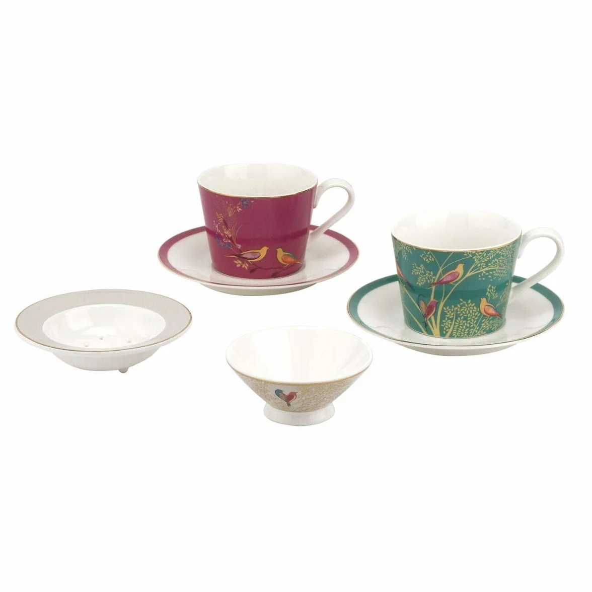 Sara Miller SMC79206-XG London Chelsea kolekcja herbaty na dwa zestaw, porcelana