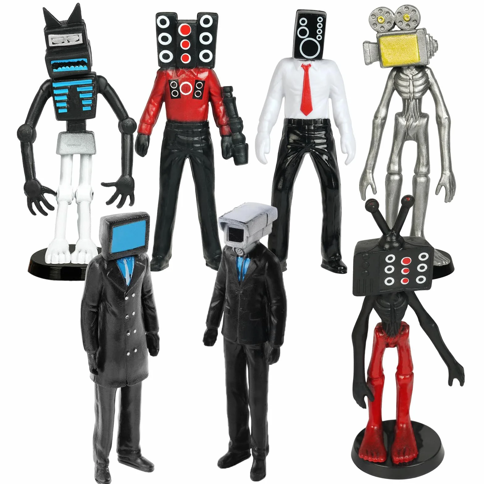 OSDUE Zestaw 9 Figurek do Toalety, Klocki, Nakładka na Ciasto, Figurka Akcji Anime, Zabawka dla Dzieci