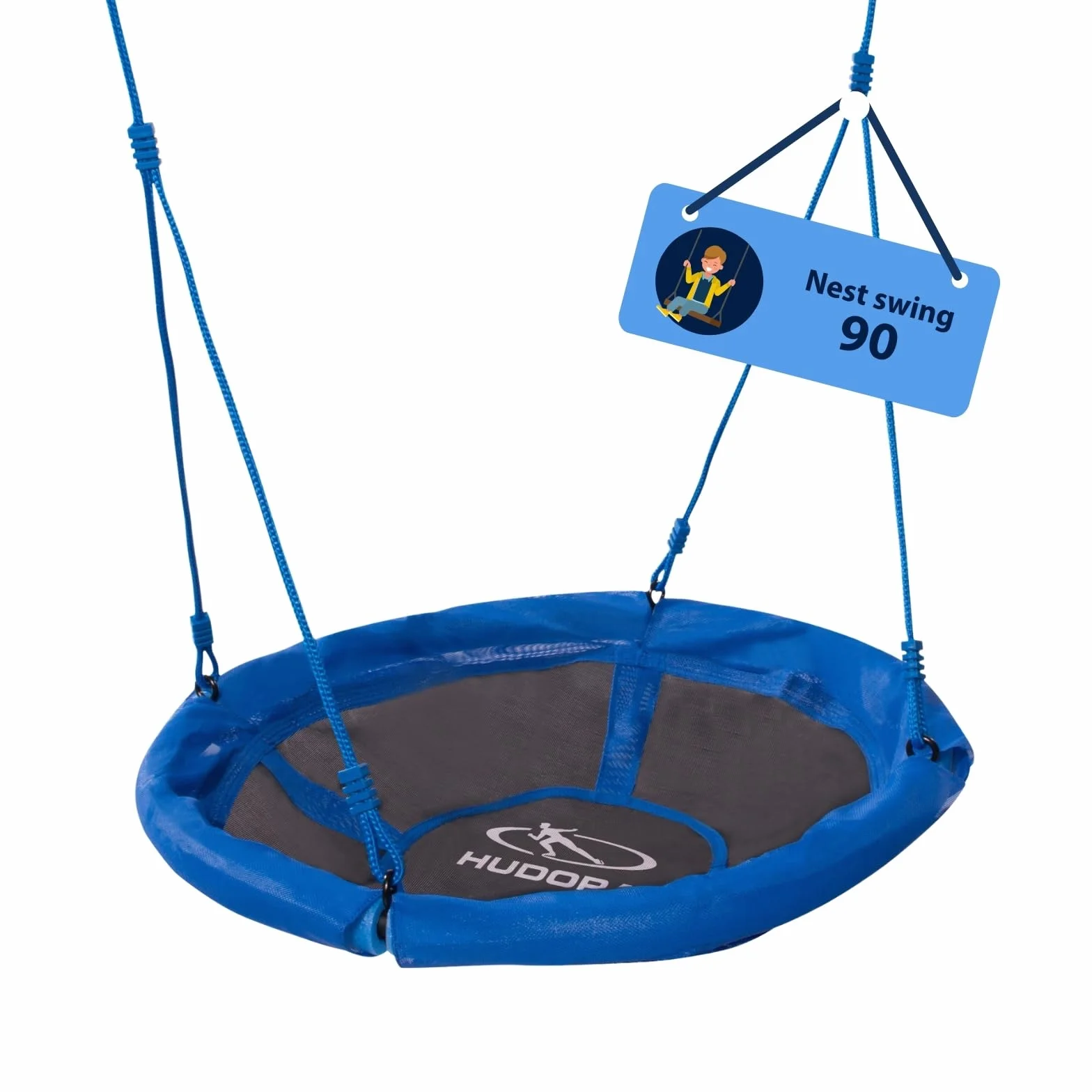 Hudora 72126 Huśtawka Typu Gniazdo, Niebieska, Nośność do 100 kg