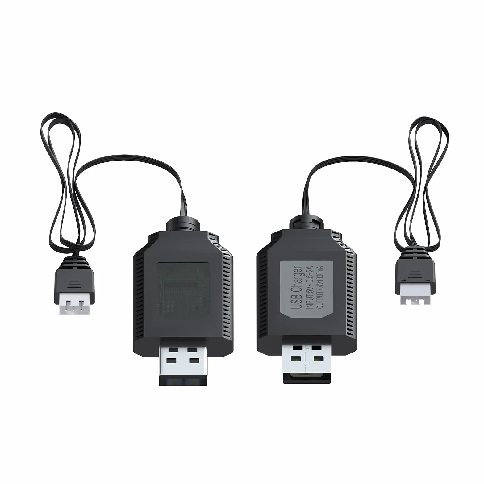 MMOBIEL 2 szt. kabel USB do ładowania wskaźnik LED kompatybilny z bateriami 800 mA 2 S 7,4 V LiPo do dron RC/Quadcopter/pojazdów ze złączem XH-3P