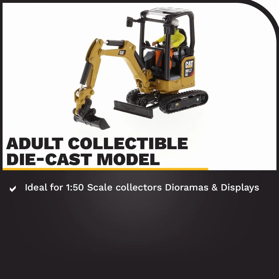 Diecast Masters 85597 - Minikoparka gąsienicowa 301.7, skala 1:50, ok. 7,1 x 2,8 x 4,7 cm, od 14 lat