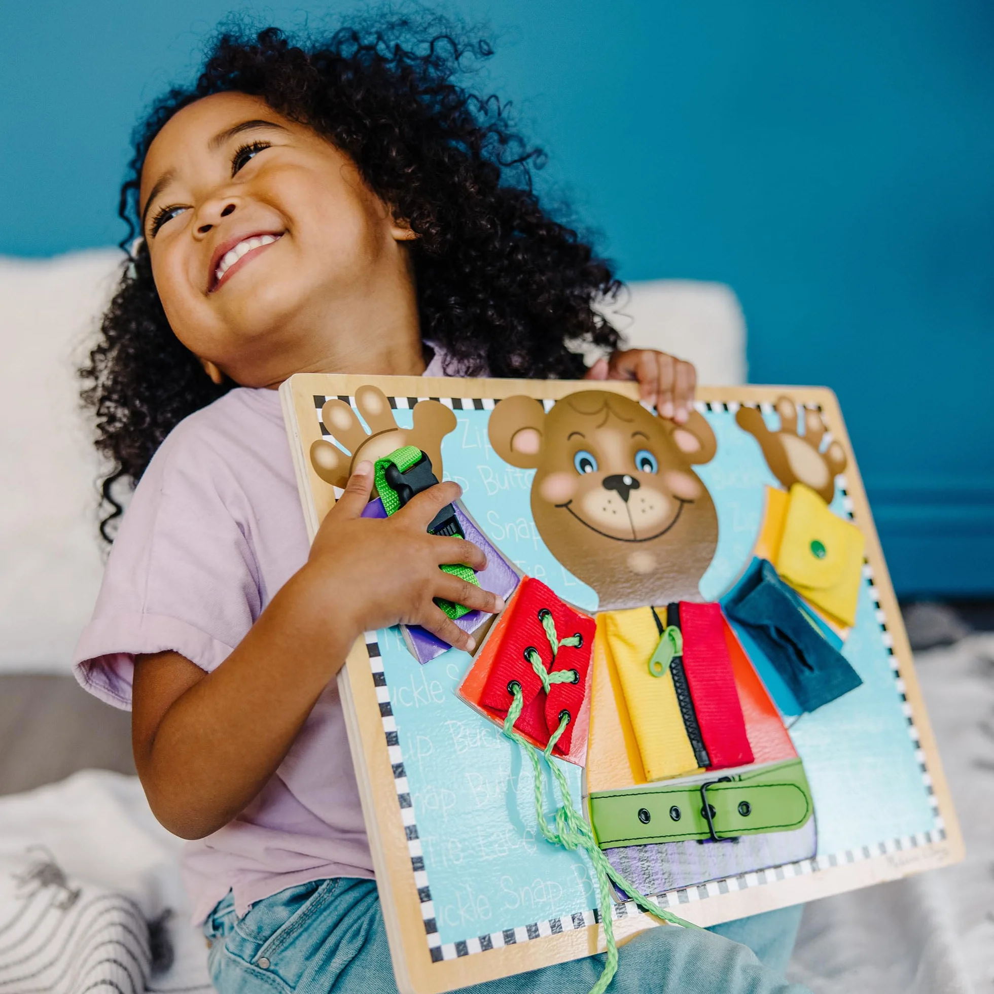 Melissa & Doug Plansza do ćwiczenia podstawowych umiejętności, zabawka rozwojowa, motoryka, rozwiązywanie problemów, od 3 lat, prezent dla chłopca lub dziewczynki