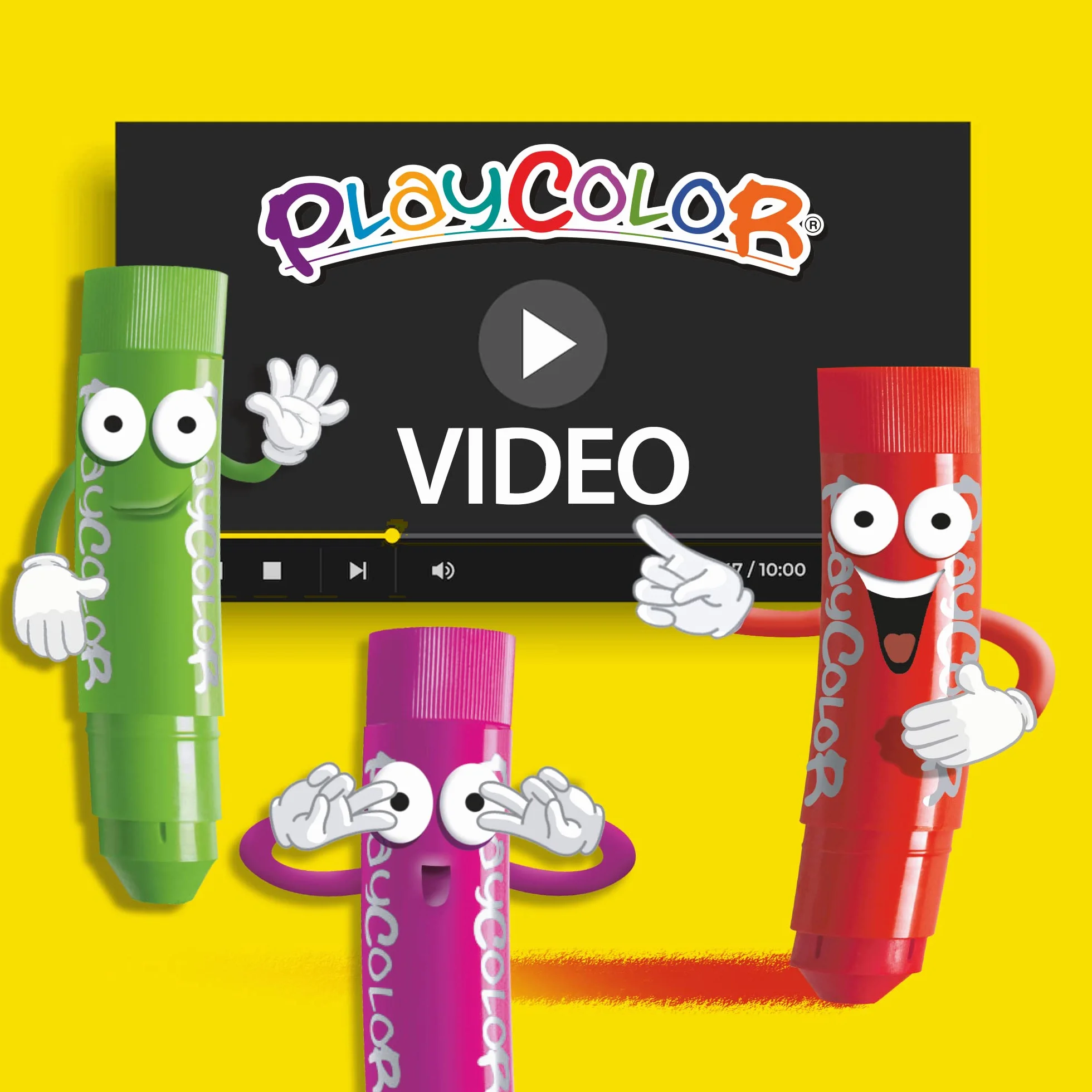 Playcolor 10431 10 g stały plakat farba patykowa opakowanie 6 sztuk