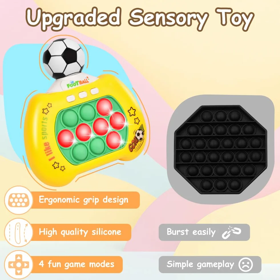 Ainiv Pop it Fidget Ball Toys, zabawka z muzyką, maszyna do gier, kontroler bąbelków, sensoryczna zabawka sensoryczna do wczesnego rozwoju i treningu koncentracji