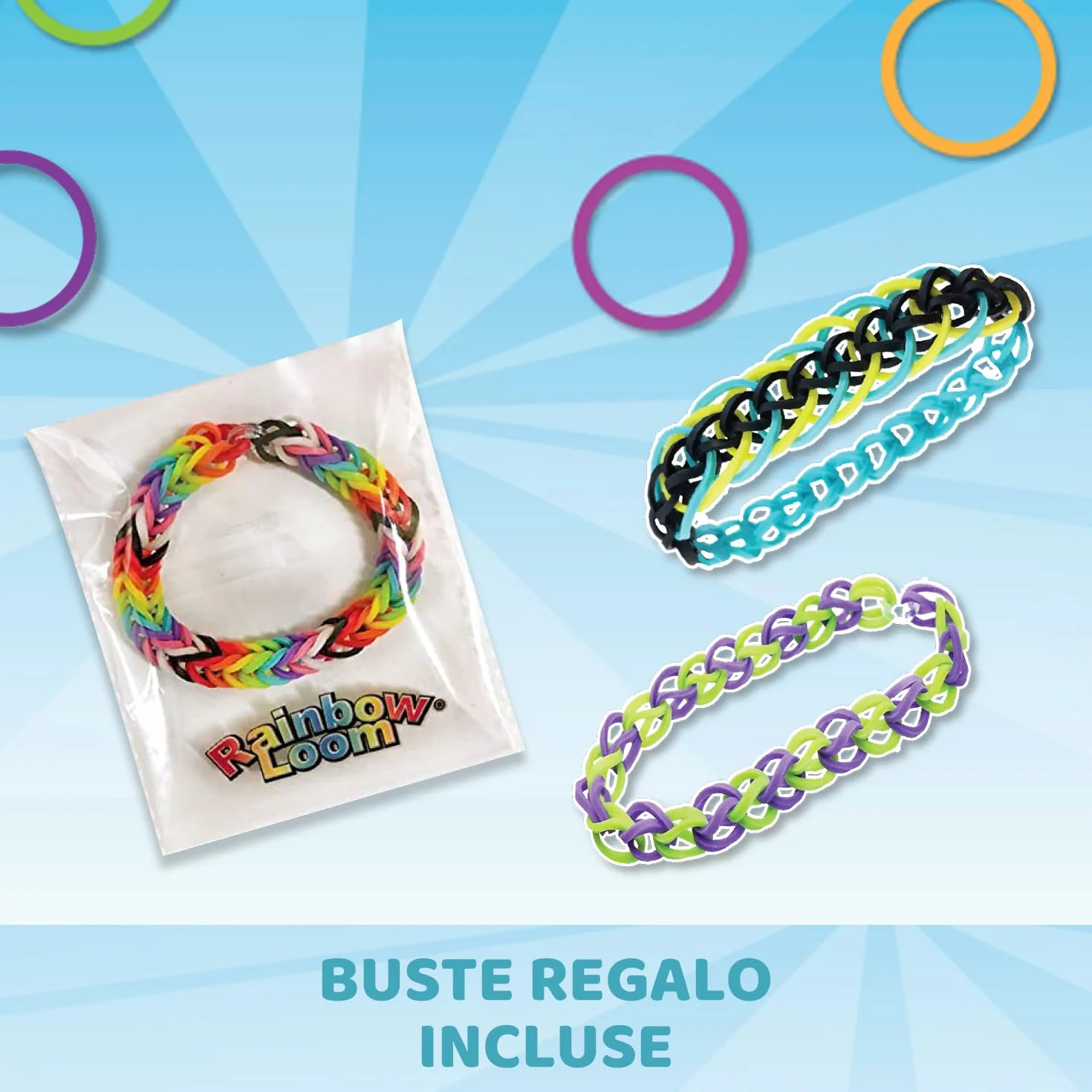 Bandai - Rainbow Loom Boutique – automatyczny zestaw do produkcji bransoletek z gumowych taśm - kreatywne hobby - zawiera 4000 gumowych taśm, haczyków - zabawka dla dzieci od 7 lat - CD0186
