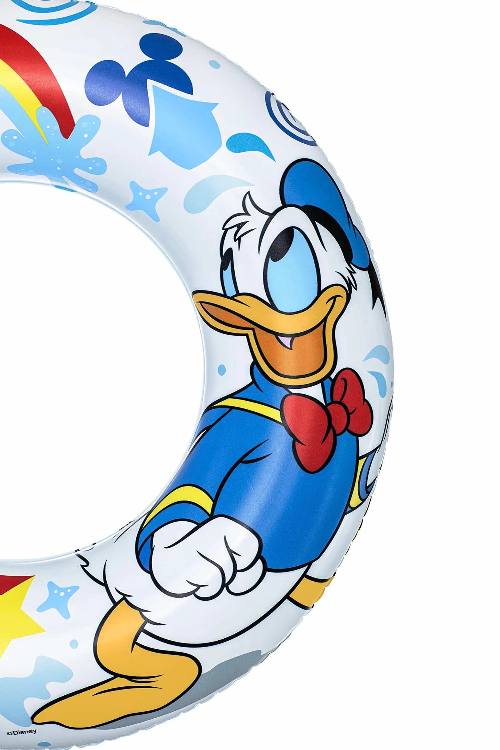 BESTWAY Nadmuchiwane Koło Ratunkowe Mickey Roadster Racer 91004 Średnica 11 cm Wielokolorowe Plastikowe