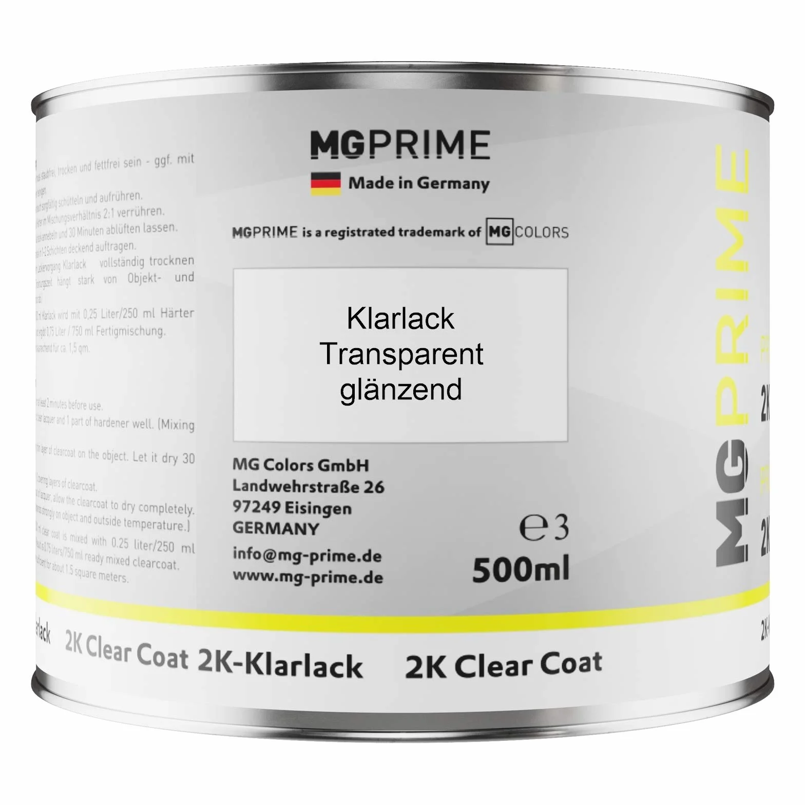 MG PRIME Lakier samochodowy Zestaw puszka gotowa do natrysku dla Jeep PXR Brilliant Black Crystal Pearl lakier bazowy + lakier bezbarwny 2K 1,25L