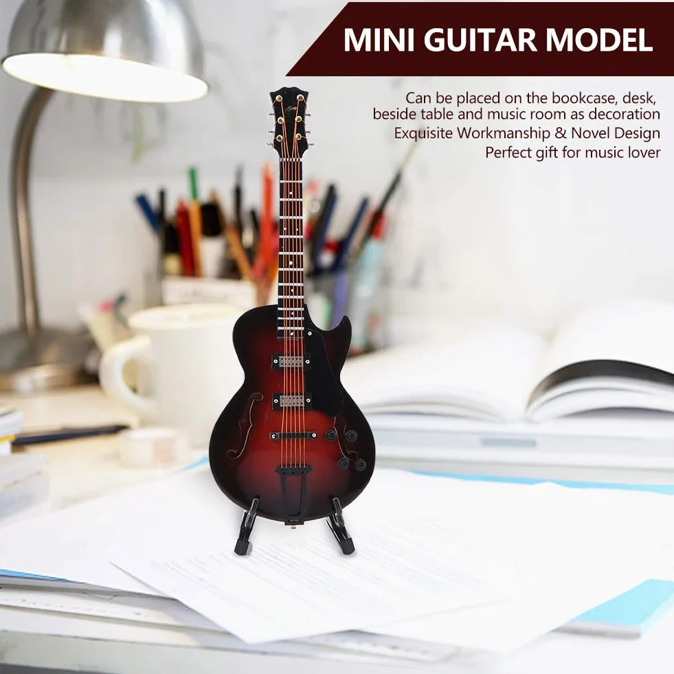 Klasyczny Model Gitary Miniaturowa Replika Mini Gitara Ozdoby Modelu Instrument Muzyczny Kolekcja Decor (Nr 2)