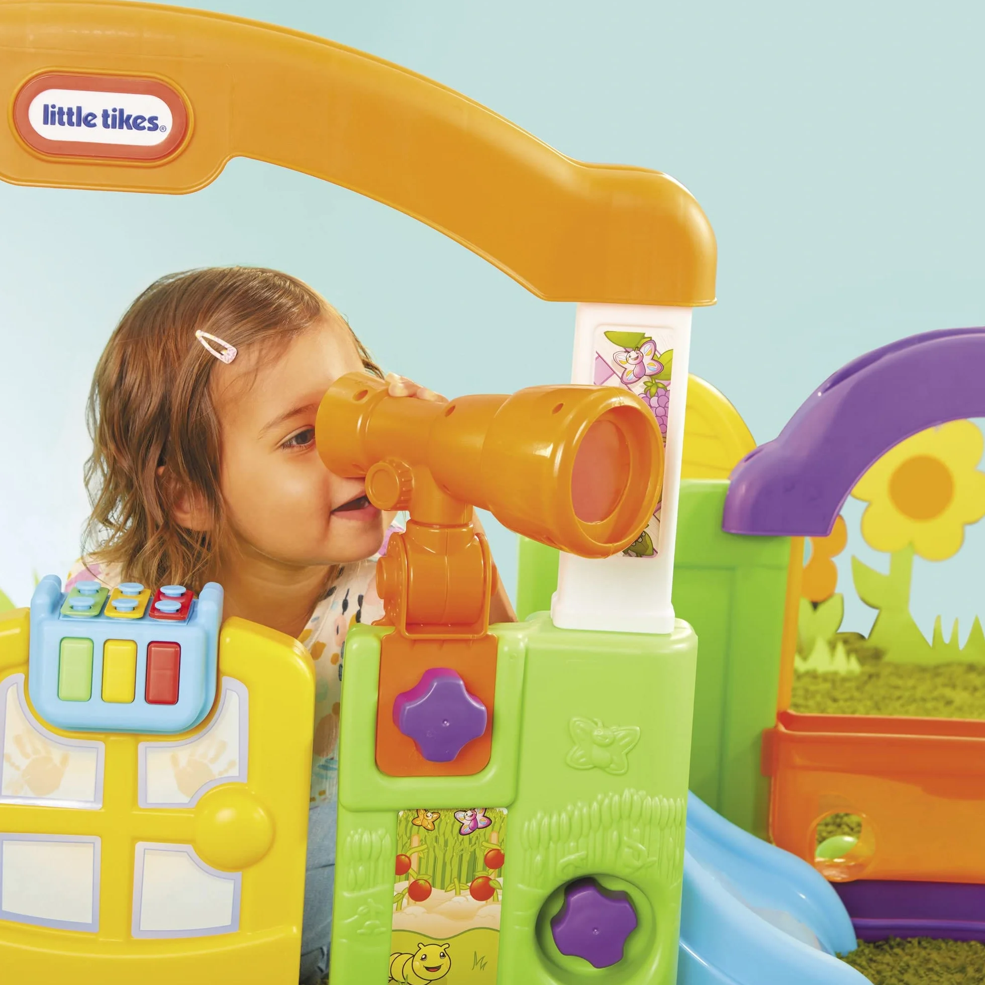 Little Tikes Interaktywny Ogródek - Zestaw do zabawy dla niemowląt i małych dzieci z interaktywnymi funkcjami - Promuje rozwój zmysłów malucha