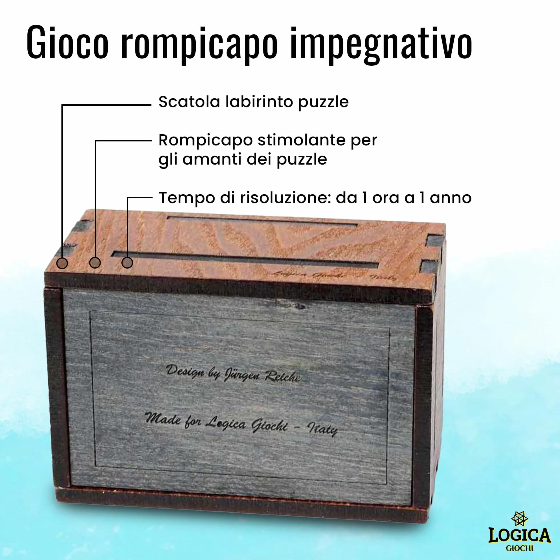 Gry Logica Sztuka. Pandora Box - Secret Box - Drewniane puzzle - Secret Box - Amazing Difficult 5/6 - Kolekcja Leonardo da Vinci
