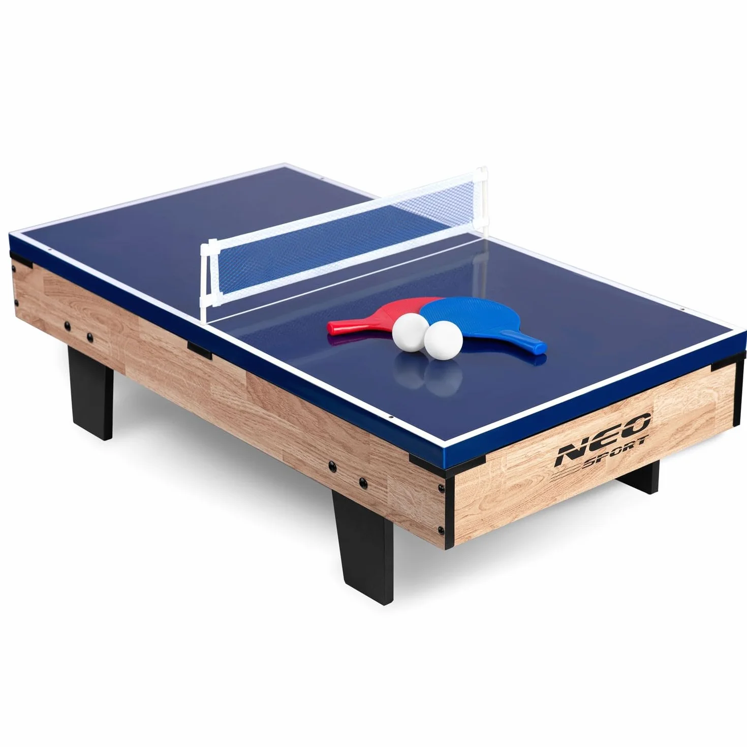 Stół do gier 4w1, gry piłkarzyki, cymbergaj, bilard, ping-pong, 43 x 82 x 32 cm, Neo-Sport