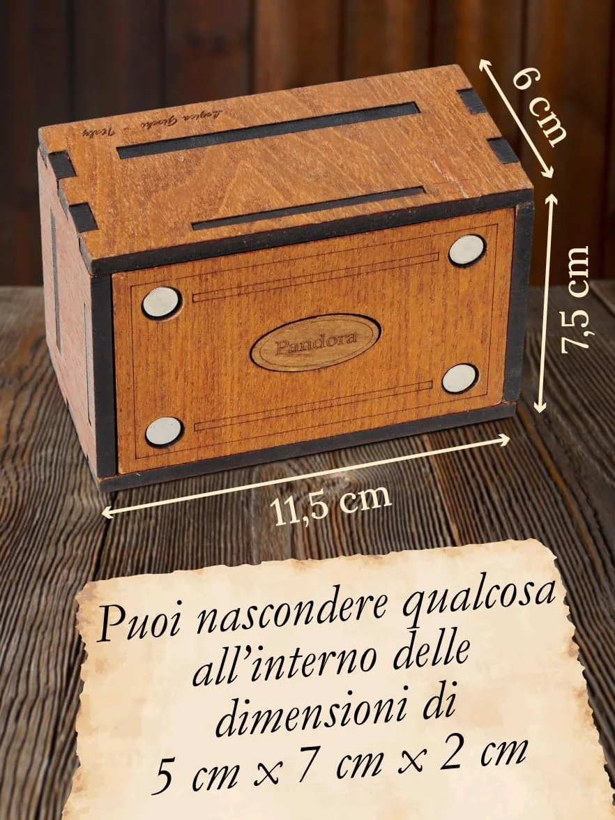 Gry Logica Sztuka. Pandora Box - Secret Box - Drewniane puzzle - Secret Box - Amazing Difficult 5/6 - Kolekcja Leonardo da Vinci