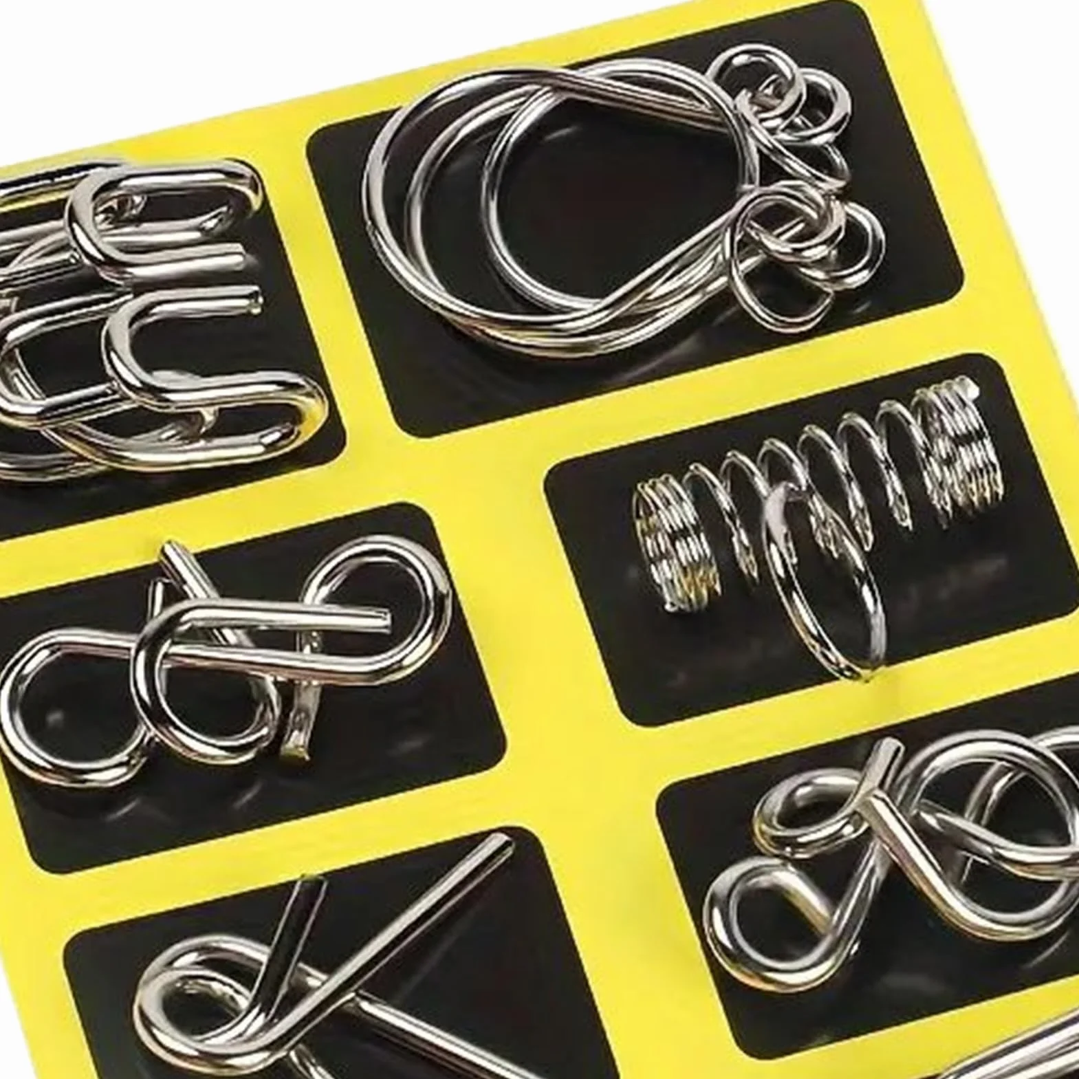 Metalowe Łamigłówki Dla Dorosłych | 40 Sztuk Metalowej Drutowej Łamigłówki do Testu Logiki,Gra do Odblokowywania Przeplotów | Dla Dzieci i Dorosłych Idealna Do Domu Podróży