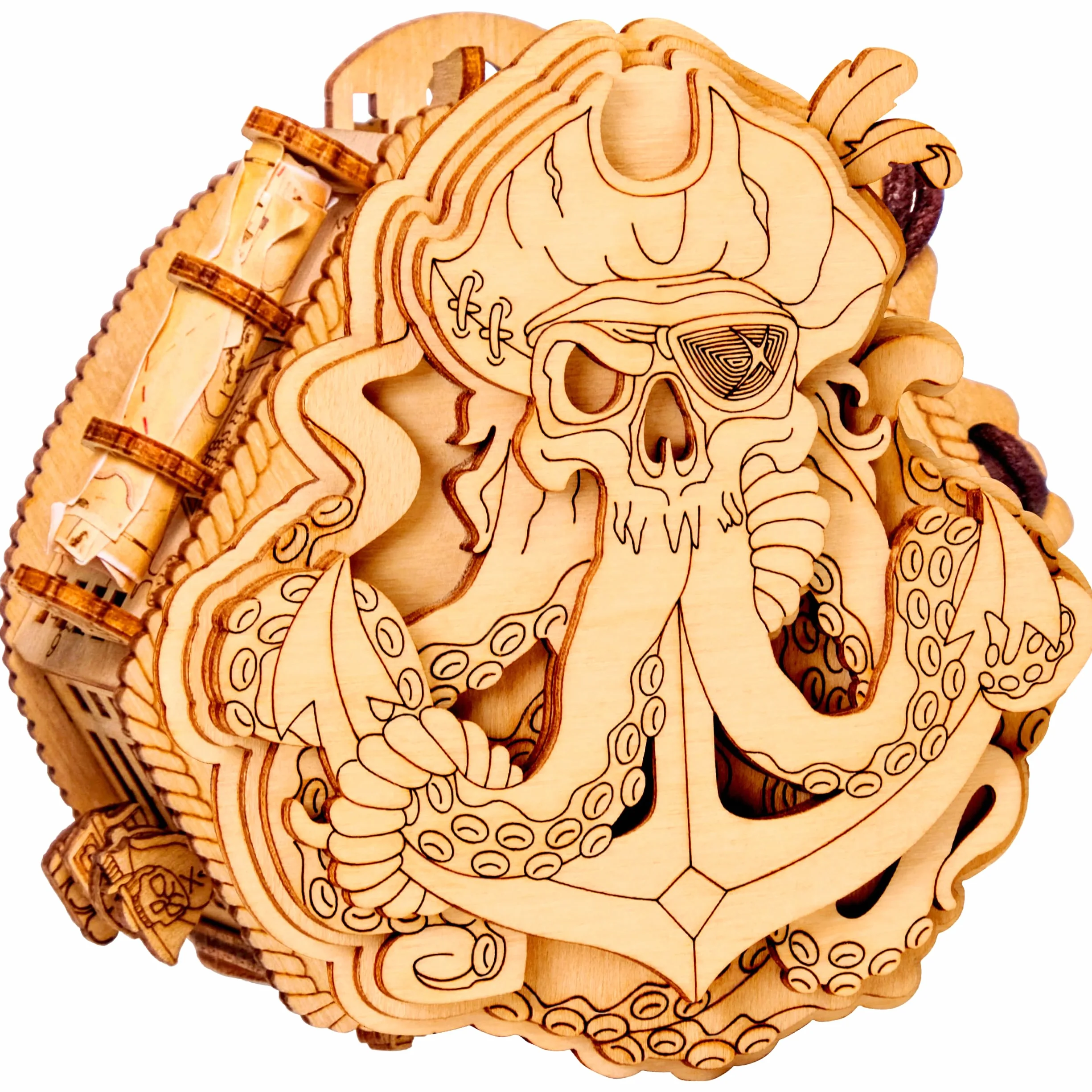 ESC WELT Blackbeard's Compass Puzzle Box - Escape Room in a Box - zadanie myślenia - skarbonka 3D - pudełko na prezent - puzzle dla dzieci i dorosłych - pudełko prezentowe puzzle gra