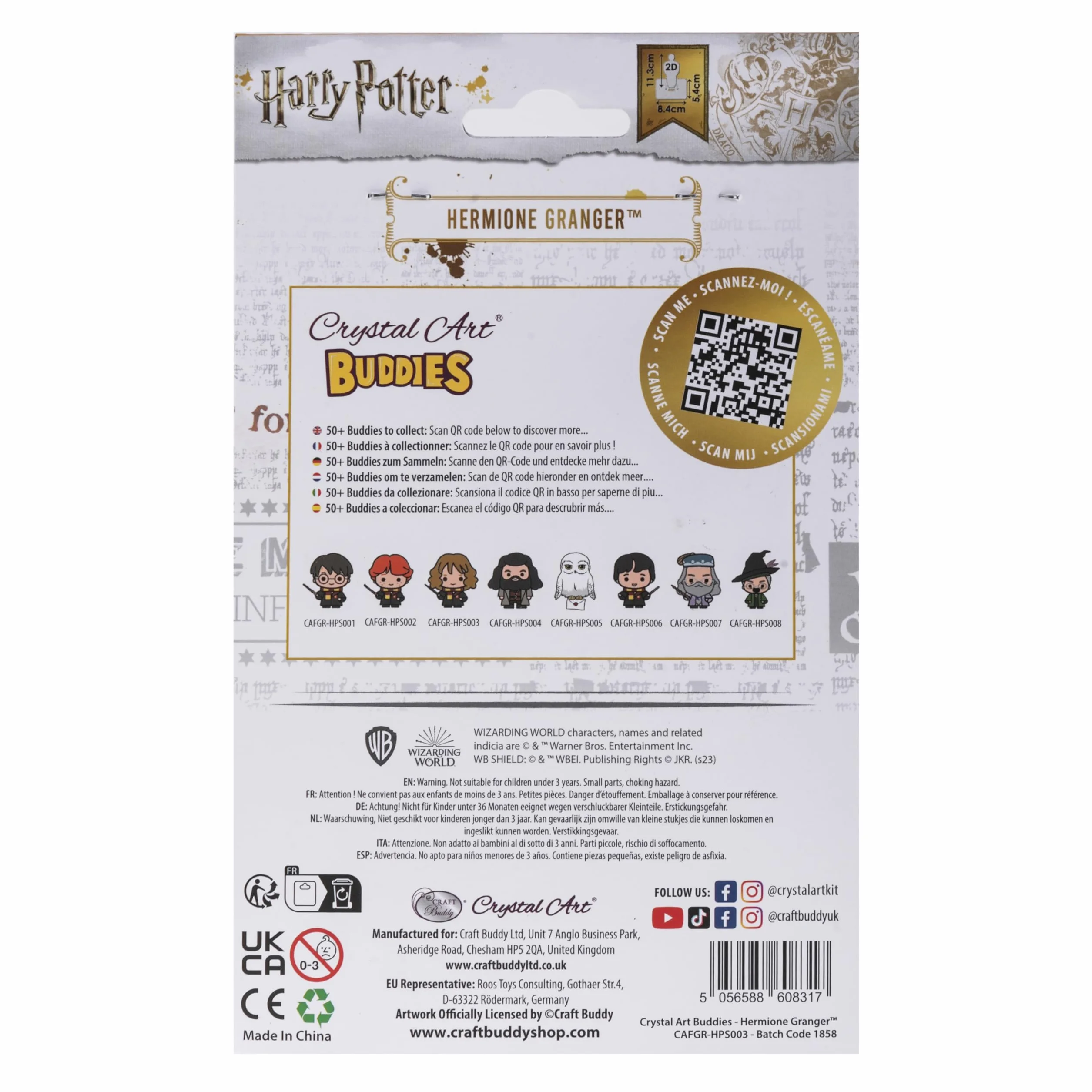 CRYSTAL ART Zestaw figurek drewnianych z diamentem, Harry Potter - Hermiona Granger