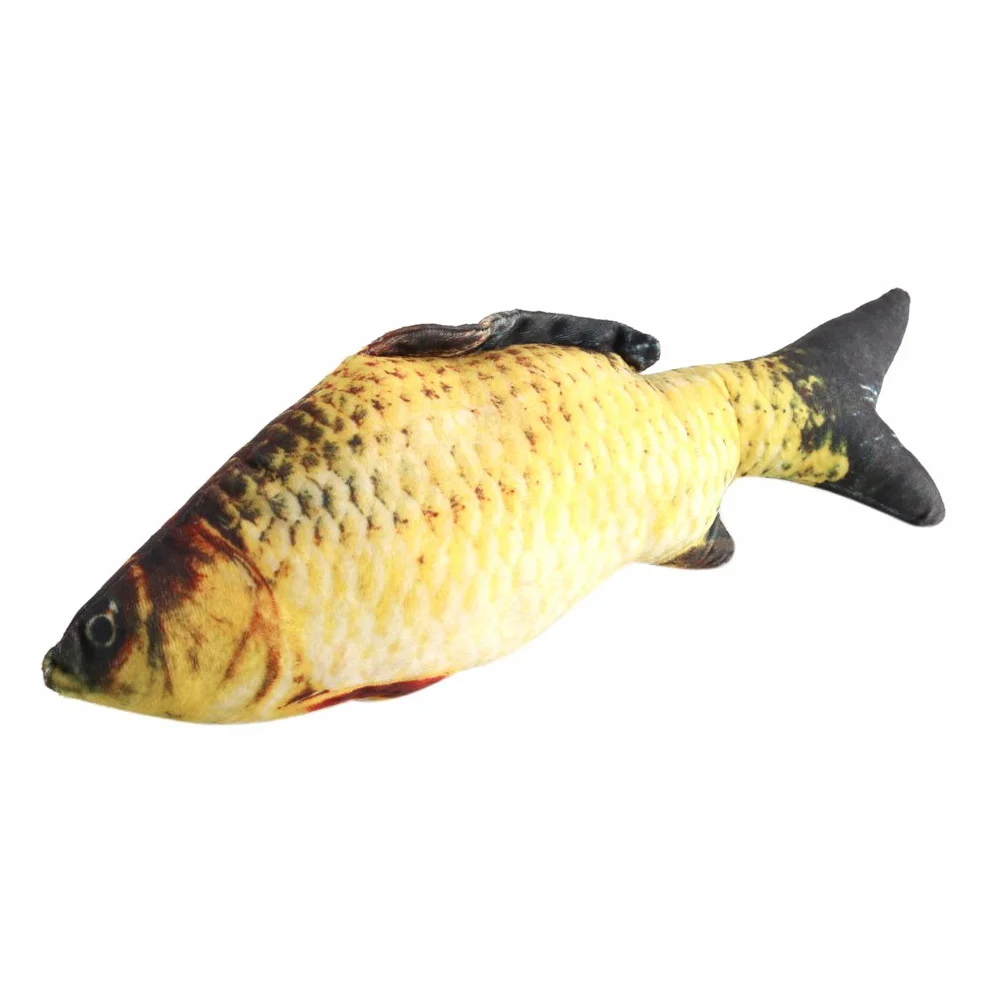 Pluszowa Poduszka w Kształcie Karpia, Realistyczna Dekoracyjna Ryba, Miękka Zabawka, 40 cm