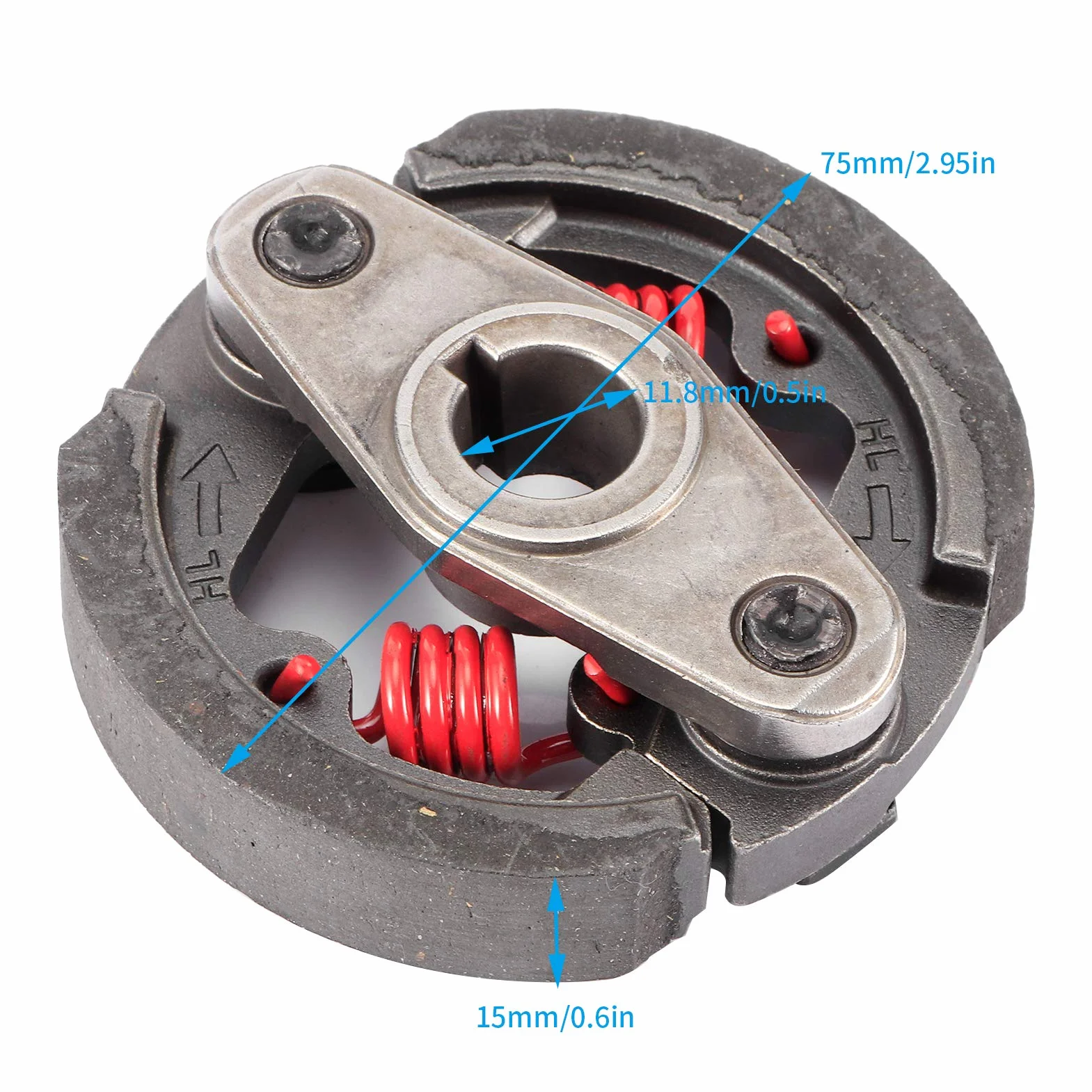 Voluxe Kieszonkowe sprzęgło rowerowe, kieszonkowe sprzęgło silnika rowerowego, 2-suwowe części motocyklowe 43cc 47cc 49cc mini motocykl ATV sprzęgło rowerowe do brudnego roweru motocykl koło