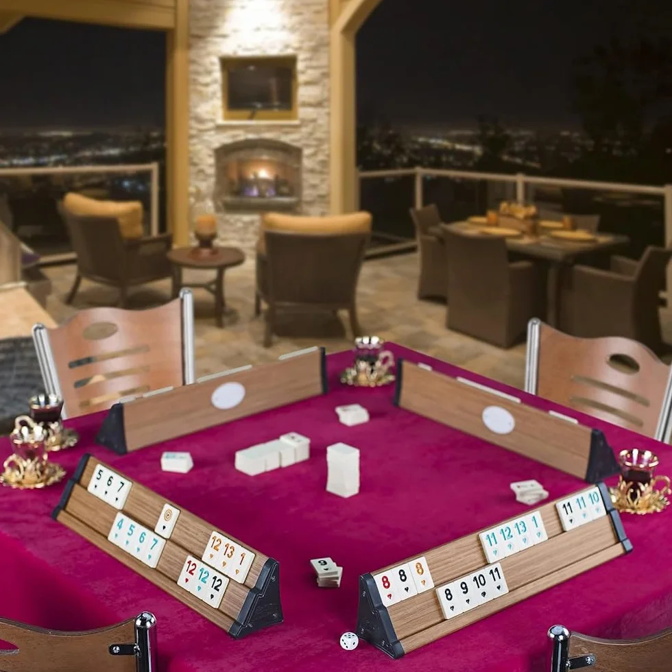 Star Premium VIP Okey drewniany zestaw rummy z kamieniami melaminowymi AHSAP Okey TAKIMI