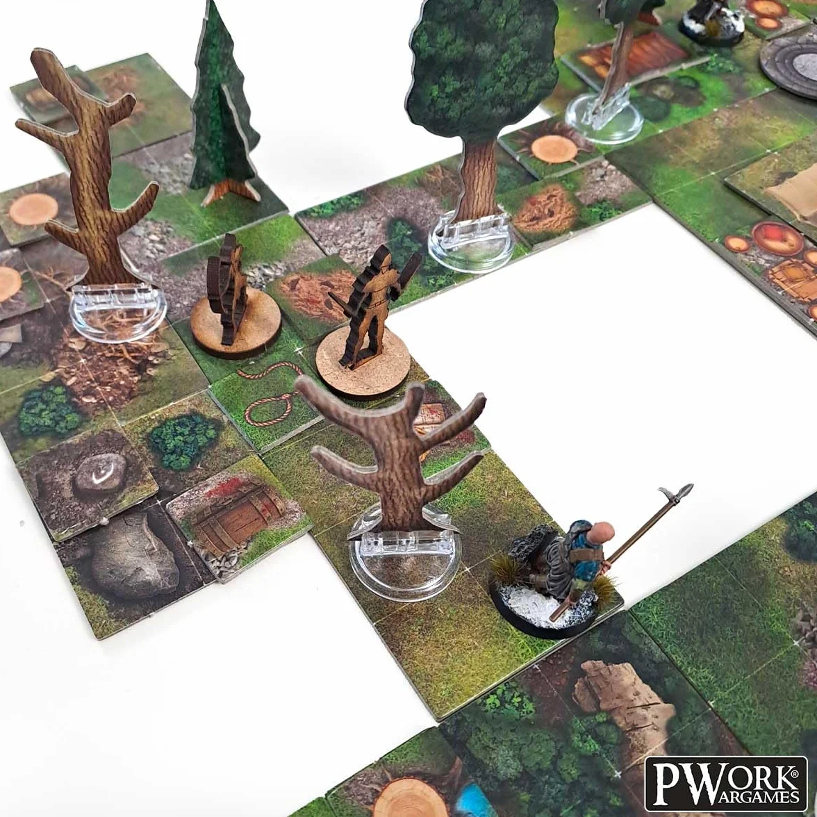 The Forest - RPG Modular Map Tiles - dwustronne płytki na karty