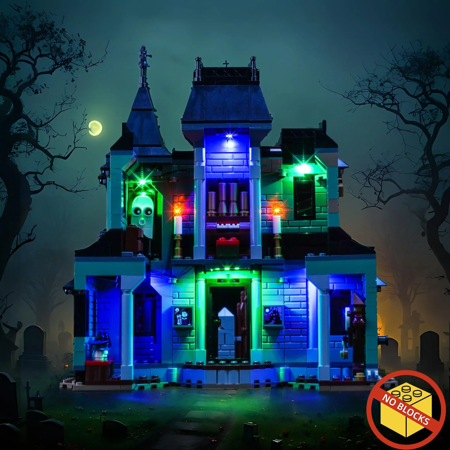 Zestaw oświetleniowy LED, kompatybilny z Lego 31167 Haunted Mansion (nie jest to model), zestaw do dekoracji kompatybilny z Lego Haunted Mansion Kreacyjne zabawki