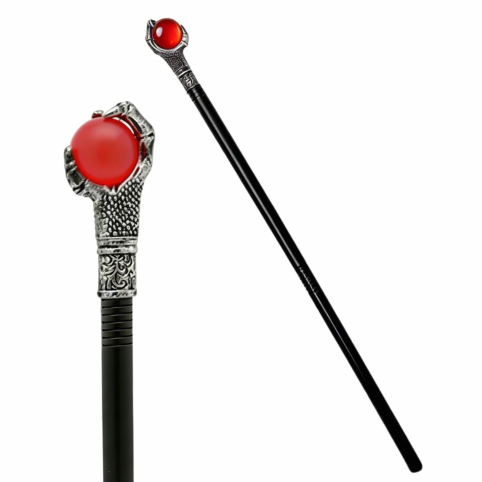 Magiczna różdżka Halloween 118 cm vintage berło gotyckie tworzywo sztuczne akcesoria kostiumów cosplay