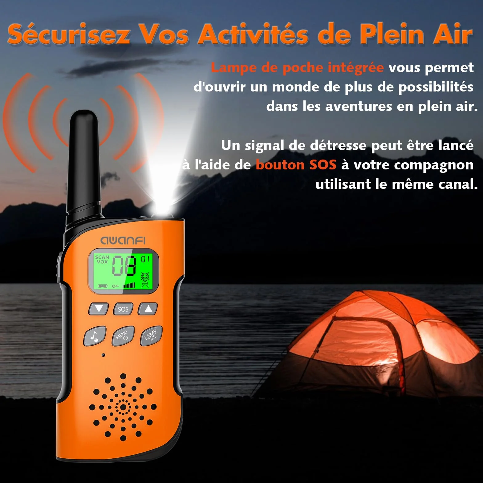 Walkie Talkie z Akumulatorem 1200mAh, Walkie Talkie dla Dzieci i Dorosłych, 16-Kanałowy Zestaw Radiowy, Walky Talky z Kablem ładującym Typu-C, Walkie Talki na Zewnątrz, Camping