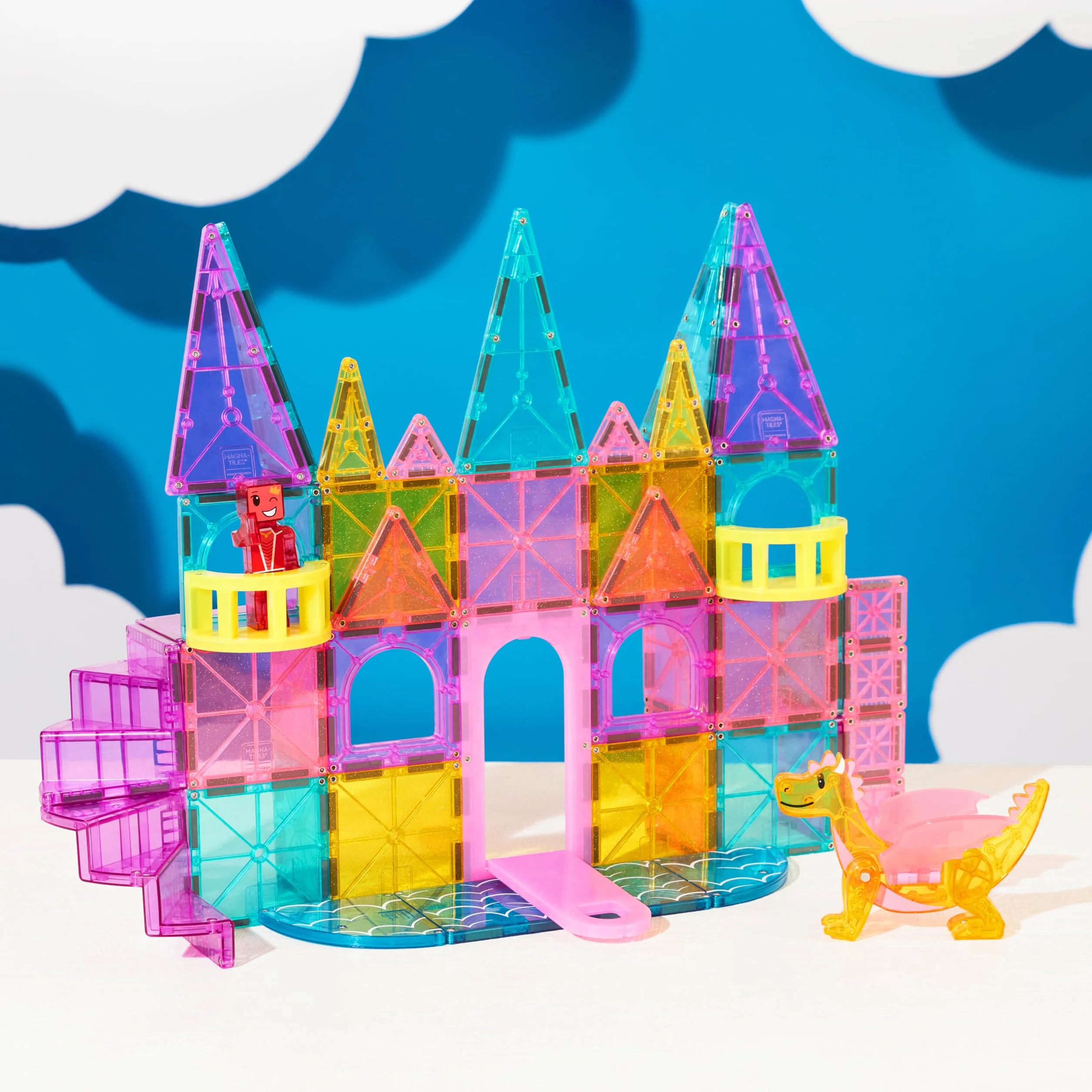 MAGNA-TILES Castle DLX Magnetyczny zestaw konstrukcyjny, 48 sztuk