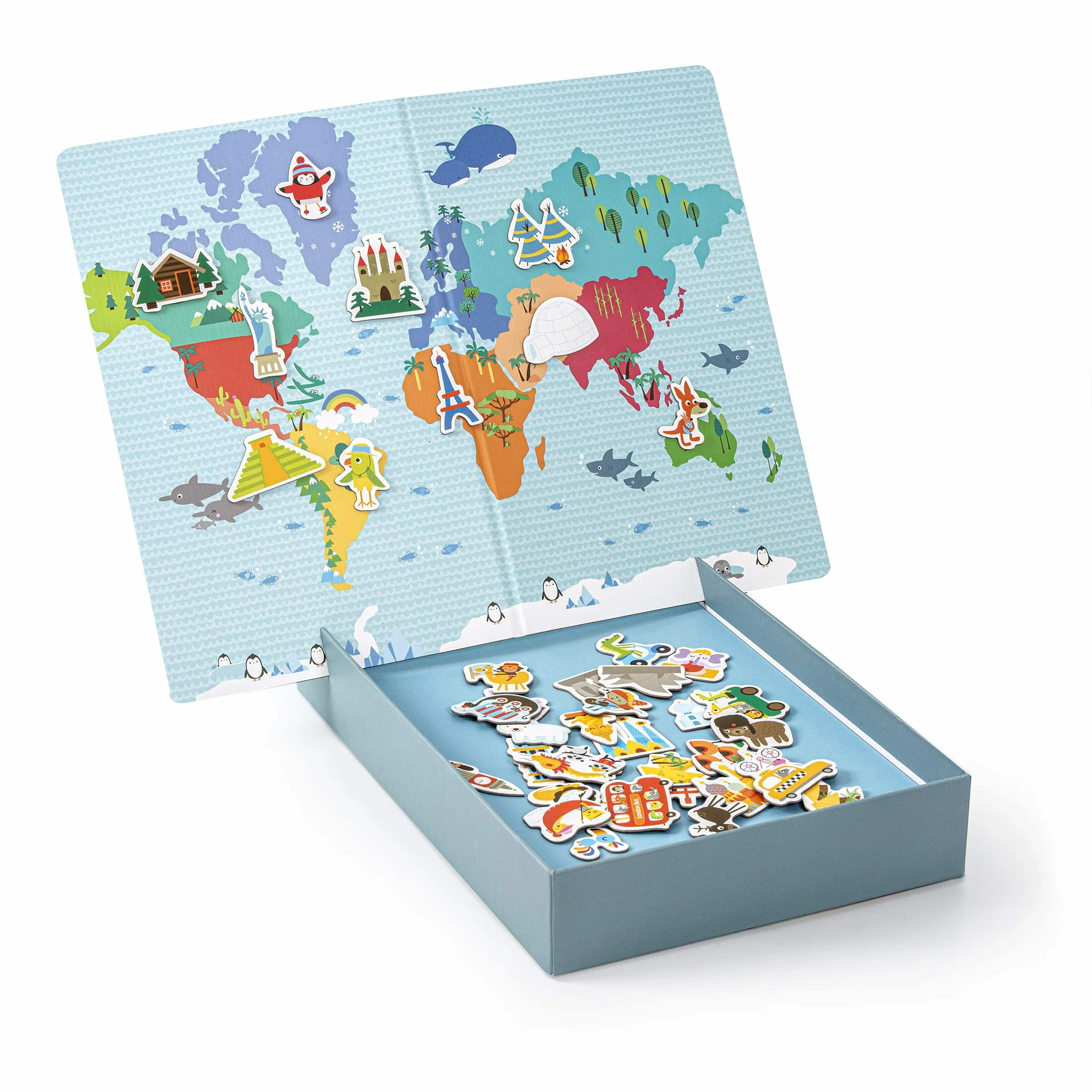 APLI Kids Magnetyczna mapa świata gier