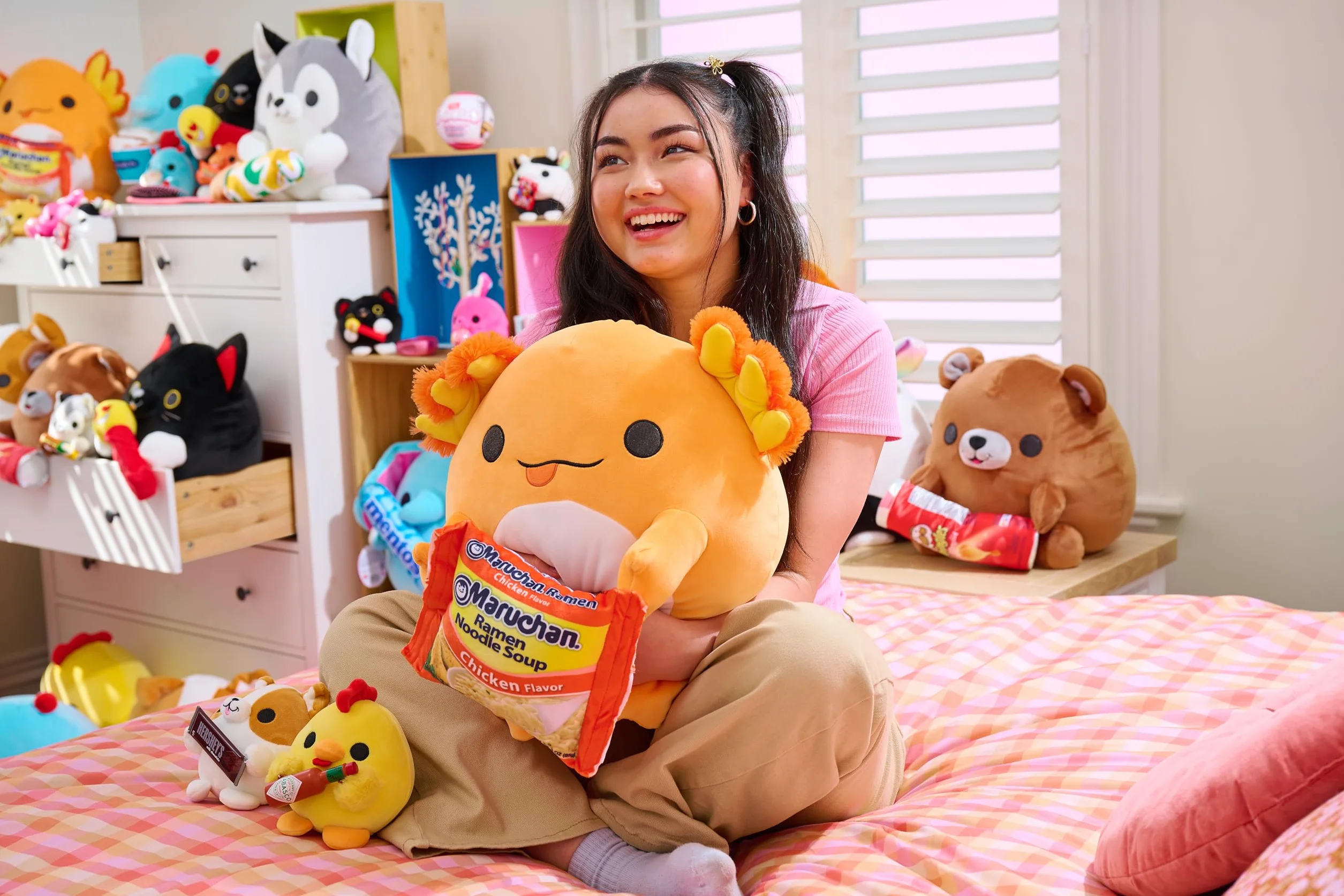 Snackles Super Sized 35 cm, leniwiec (Mike & Ike) firmy ZURU Cuddly Squishy Comfort 35 cm plusz z licencją na przekąskę, markowe akcesorium (leniwiec)