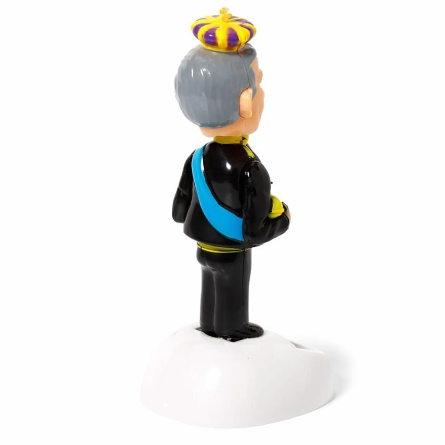 Puckator LTD. King Charles solarna figurka króla czarna/żółta/niebieska, z nadrukiem, 100% tworzywo sztuczne