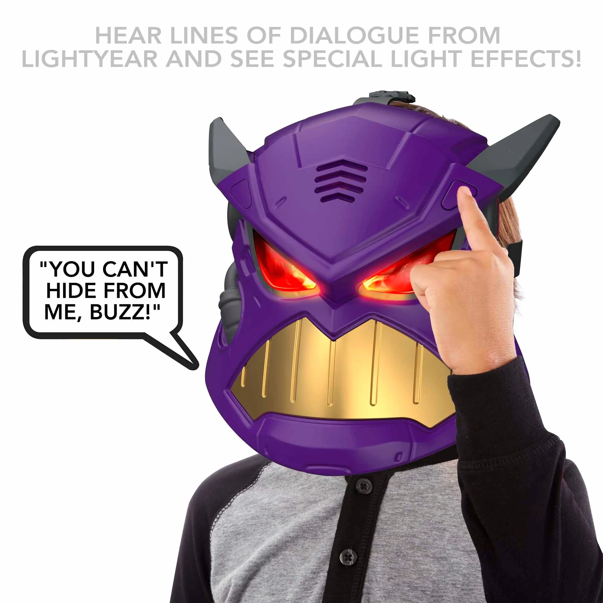 Disney Pixar Lightyear Zurg maska zmieniająca głos, inspirowana filmem, odgrywanie ról, nakrycie głowy, dialog, zmiana głosu i światła, zabawka dla dzieci w wieku 4 lat i starszych