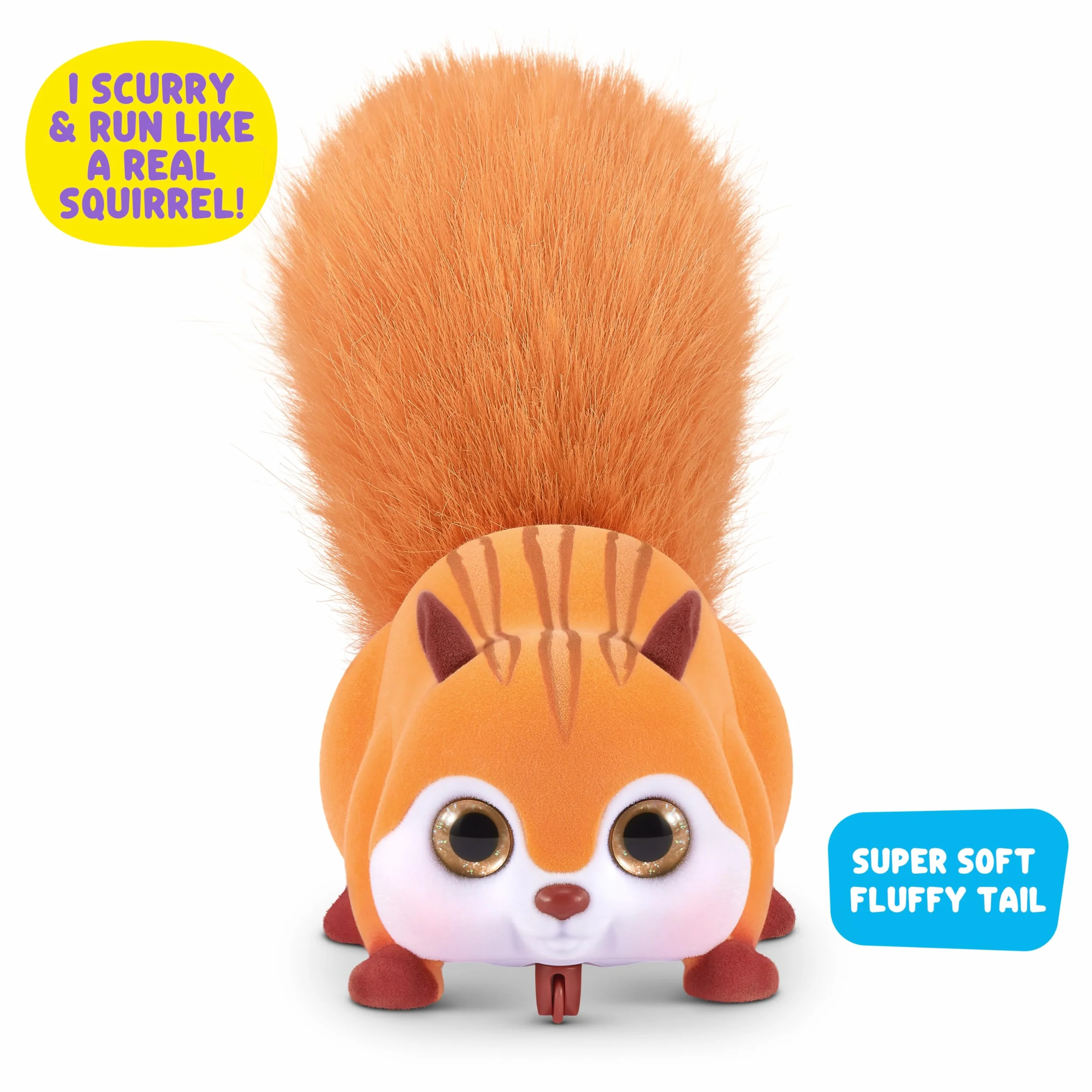 Pets Alive Scurry'n Squirrel (Orange) by ZURU interaktywna zabawka robotyczna, poruszająca się wiewiórka z realistycznymi mi i dźwiękami, od 3 lat i starszych, dla dzieci i niemowląt