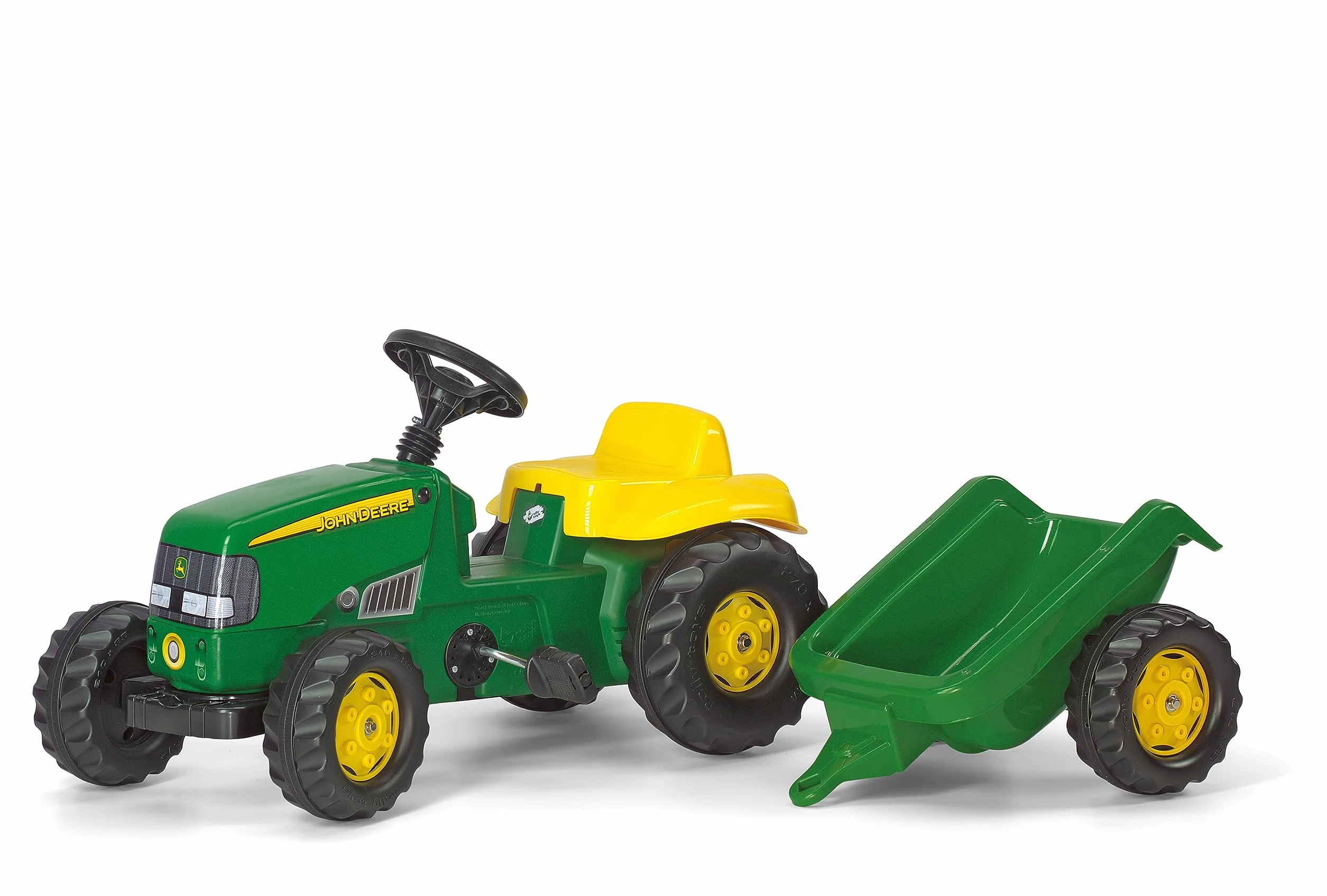 rolly toys | rollyKid John Deere ciągnik z przyczepą | 012190, zielony