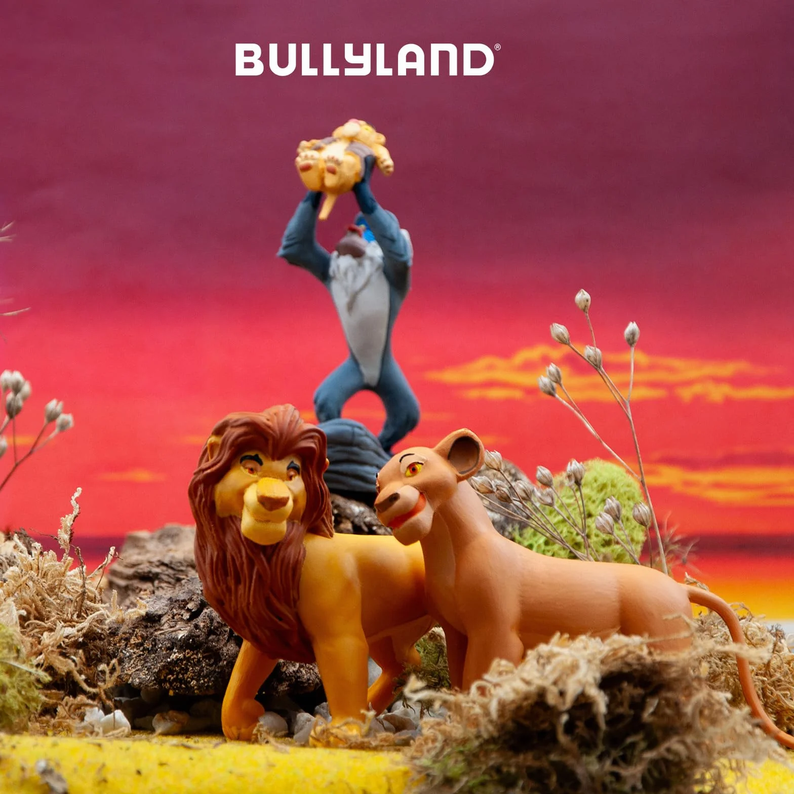Bullyland 12257 figurka króla lwa Mufasa z Disneya Król Lew, wierna w szczegóły, zabawka i prezent dla dzieci od 3 lat