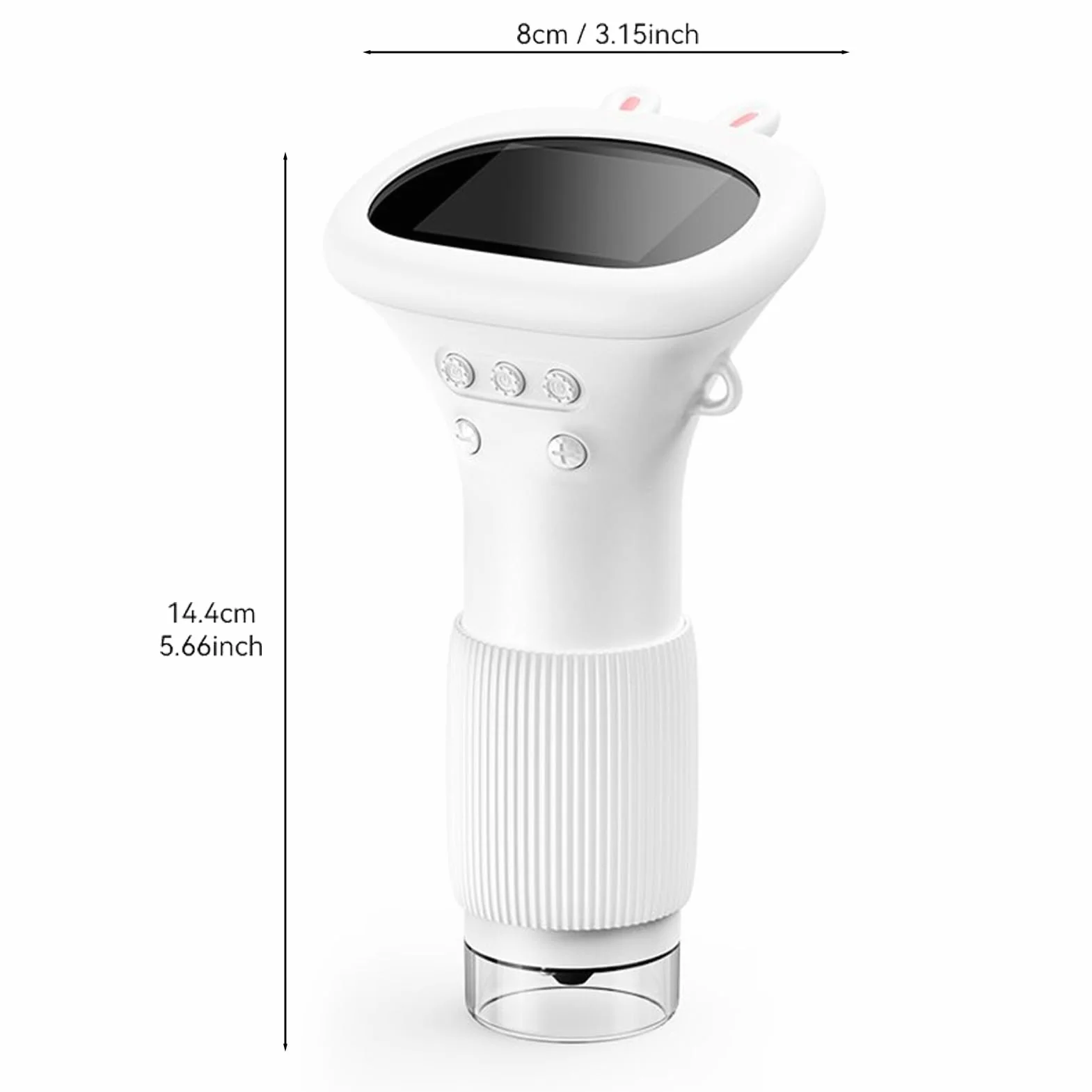 Ulepszony Zoom Zakres Handheld Mikroskop 2MP Real Time Imaging Portable Mikroskop dla Ciekawych Umysłów Afflack (WHITE)