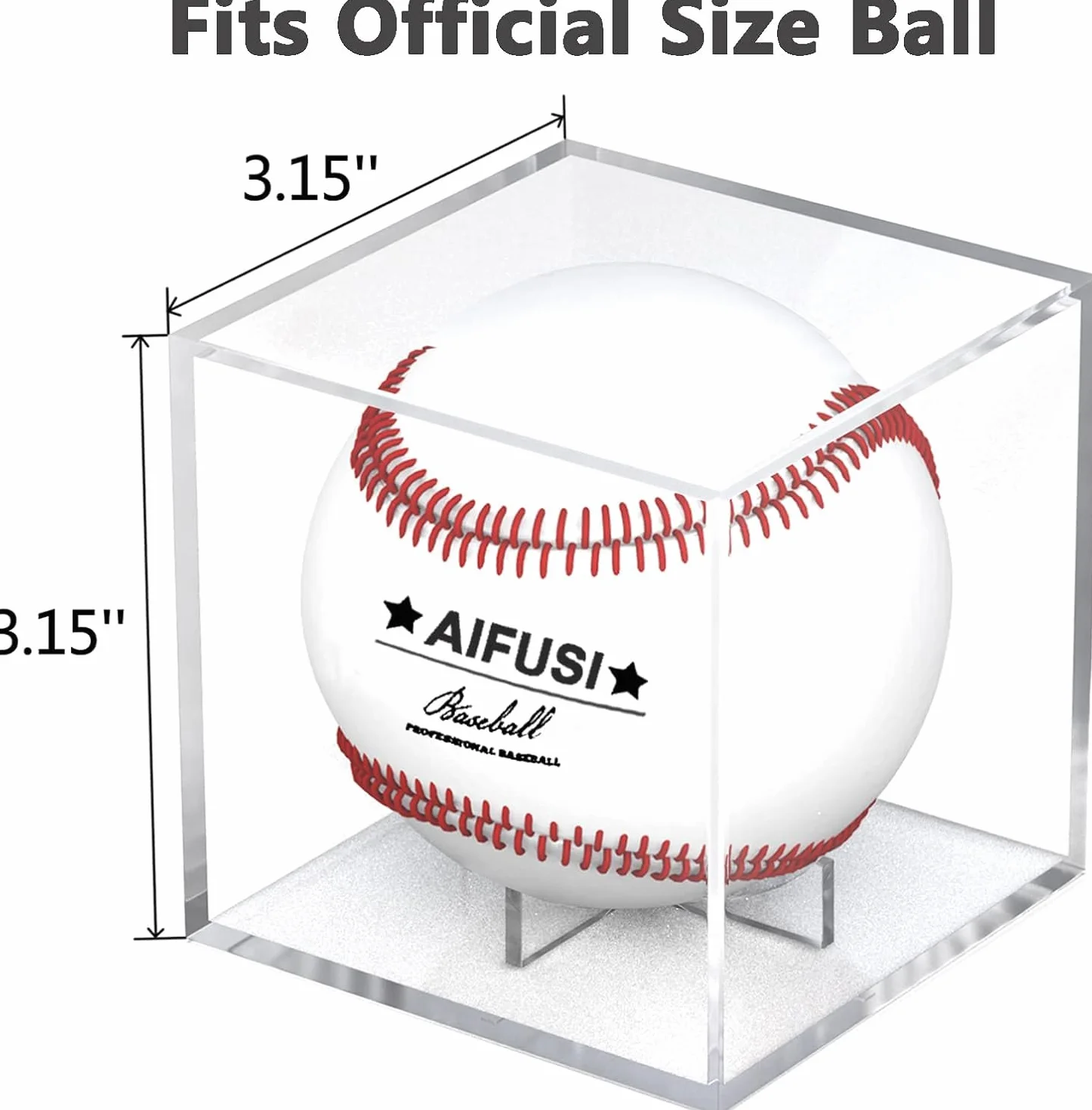 Witryna baseballowa, chroniona przed promieniowaniem UV, akrylowa kostka, uchwyt na baseball, kwadratowe, przezroczyste pudełko, pamiątka, ekspozycja, sport, oficjalna witryna baseballowa, ekspozycja