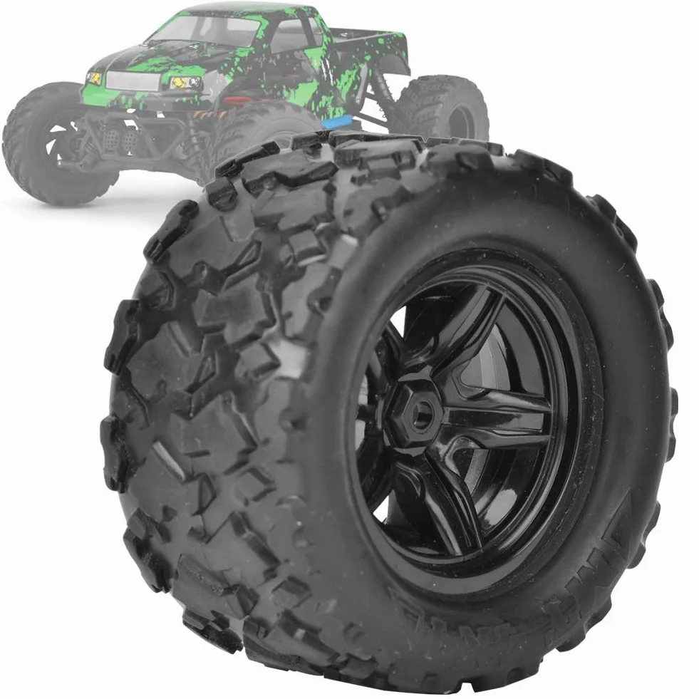 Haiboxing Zdalnie Sterowana Ciężarówka Opony Wymiana Opon Czarny 2 szt. Wymiana Opon kół Pasuje do Hs 18301 18302 18311 18312 1 18 Rc Car