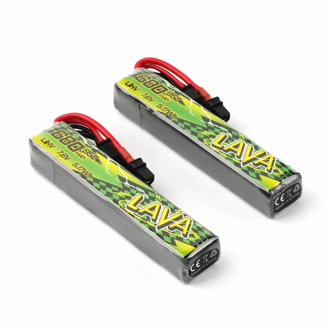 BETAFPV 2 szt. Lava II 2S 680mAh bateria 7,6 V 95C LiHV Lipo ze złączem XT30 JST-XH2.54 Ładowarka kompatybilna z bezszczotkowym Whoop Drone Quadcopter Like Pavo Pico II, Turcja Femto