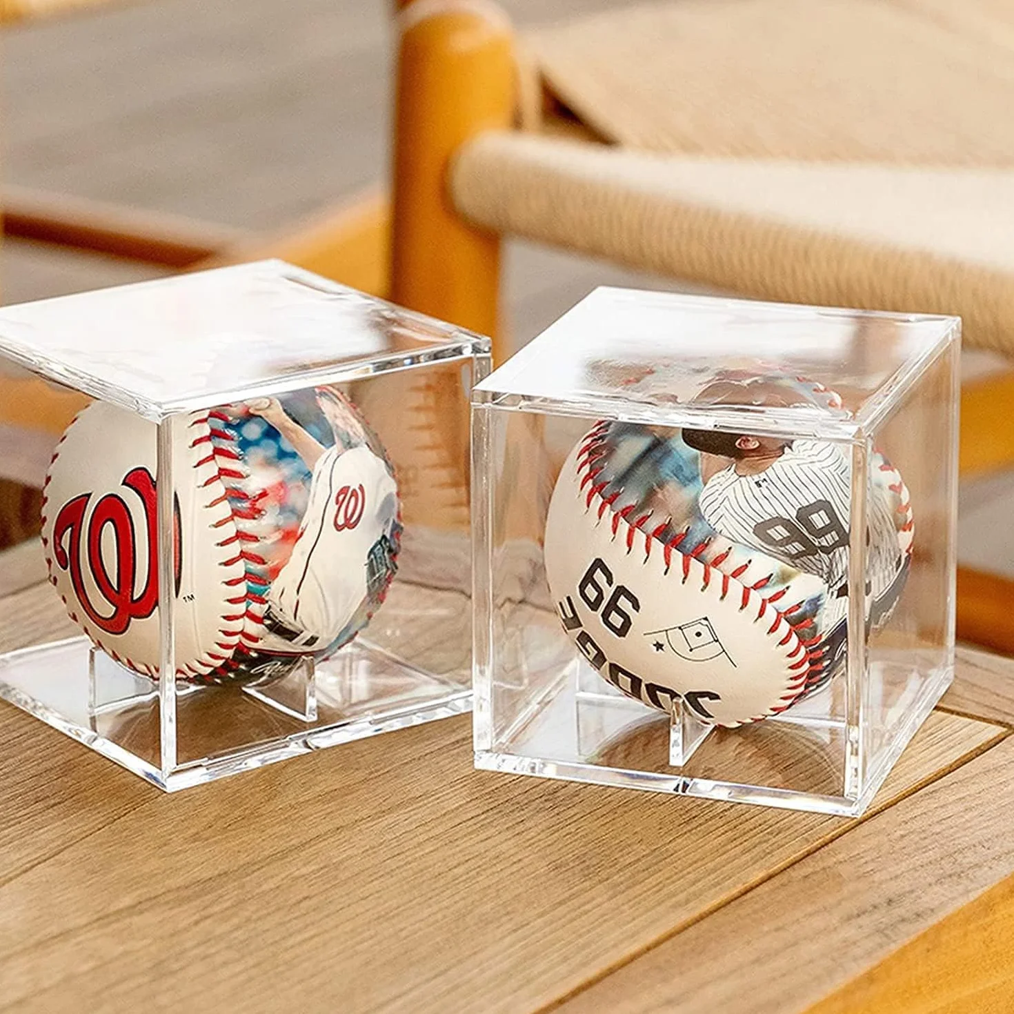 Witryna baseballowa, chroniona przed promieniowaniem UV, akrylowa kostka, uchwyt na baseball, kwadratowe, przezroczyste pudełko, pamiątka, ekspozycja, sport, oficjalna witryna baseballowa, ekspozycja