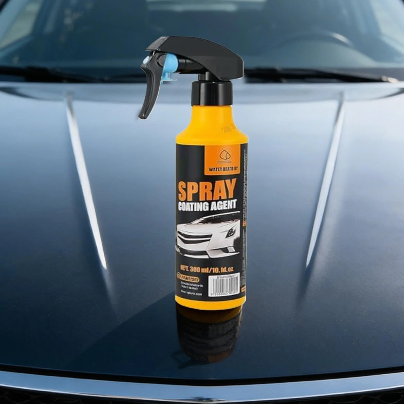 Ceramic Coating Spray - Hydrophobic Nano Car Detailer | 300ml Glass Paint Shine Spray With UV Block, Oxidation Protection For Automotive Exterior Care, Long Lasting Gloss Enhancement