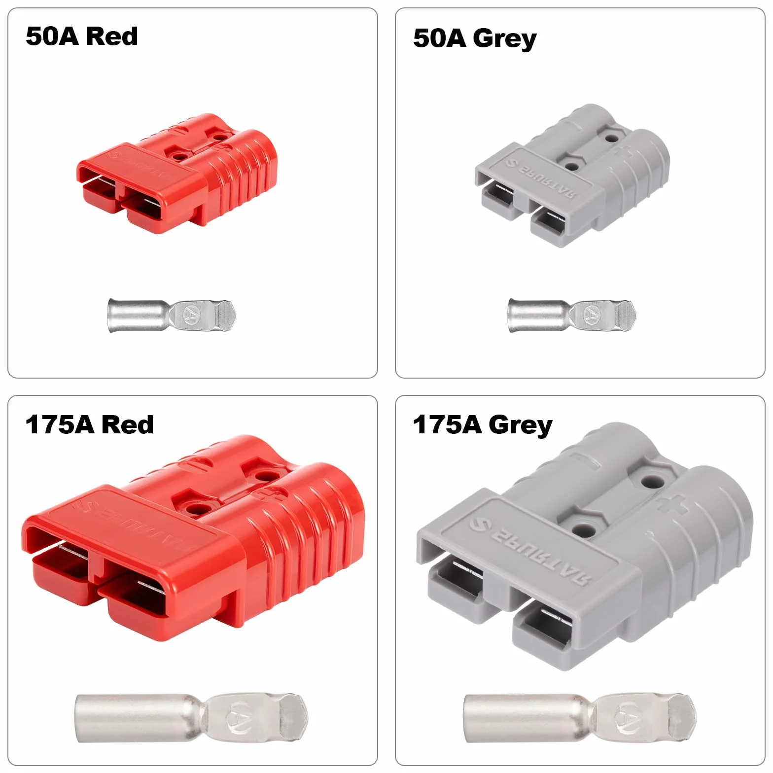 Spurtar 50A 6AWG 2 szt. Złącze akumulatora, szybkozłącze akumulatora, wiązki przewodów do samochodu, przyczepy, przyczepy kempingowej, statku, furgonetki, trybu motocyklowego, wyciągarki