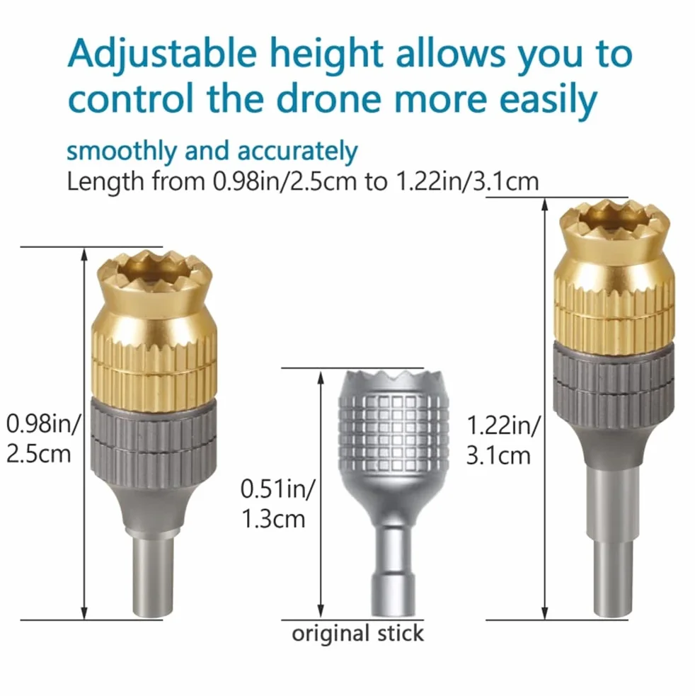 Kompatybilny z DJI RC/Mini 3 Pro Pilot Rozszerzony Joystick CNC Aluminiowy drążek kciukowy do akcesoriów do dronów
