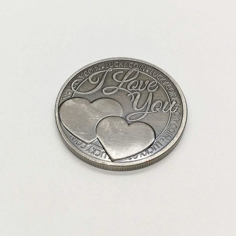HARMILIY 'Thmemorative Love Coin Love Words 'I Love You More Than I Can Say'Romance' para kolekcja prezenty artystyczne pamiątka