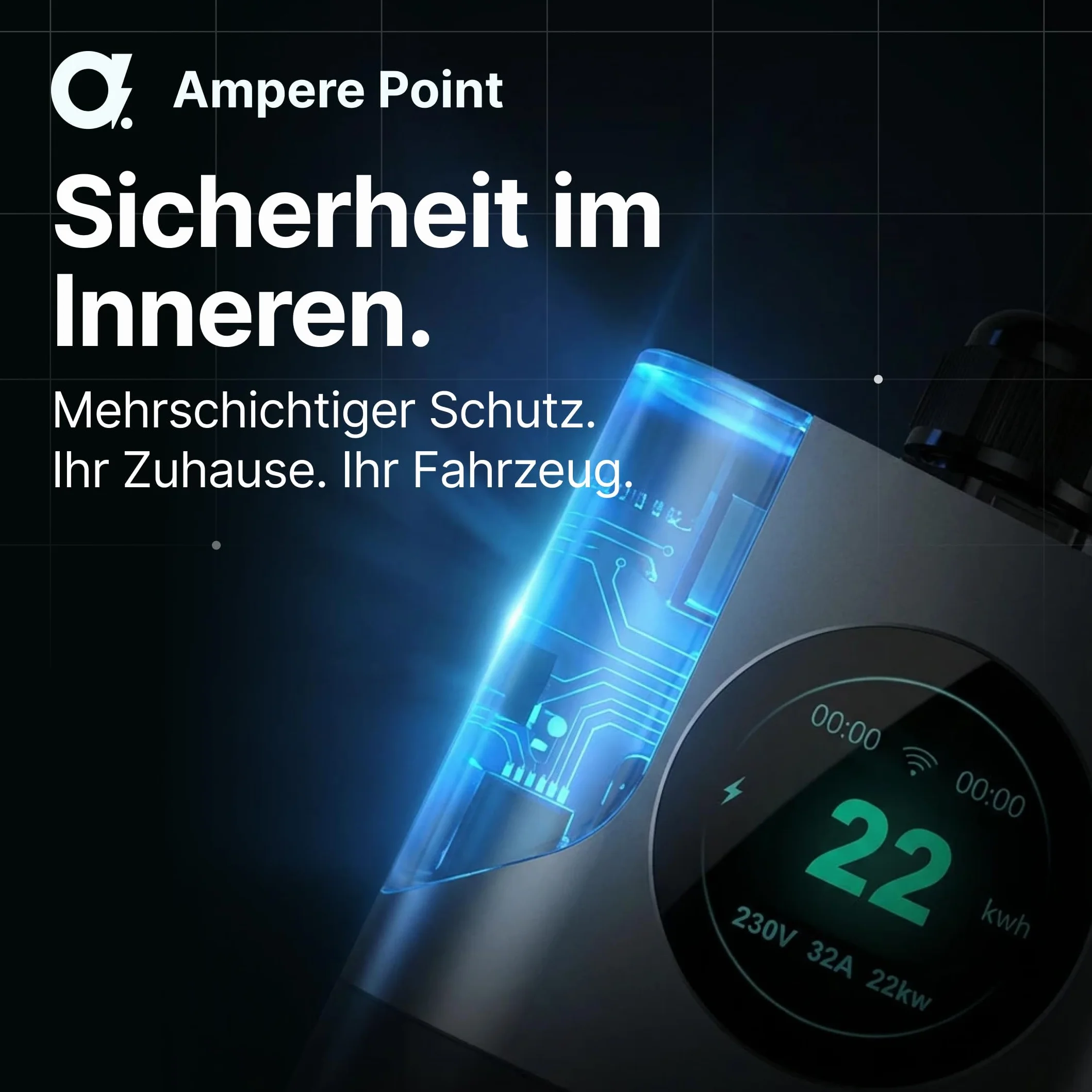 Przenośna Stacja Ładowania Samochodu Hybrydy Typ 2 Ampere Point 32A Q 22Kw