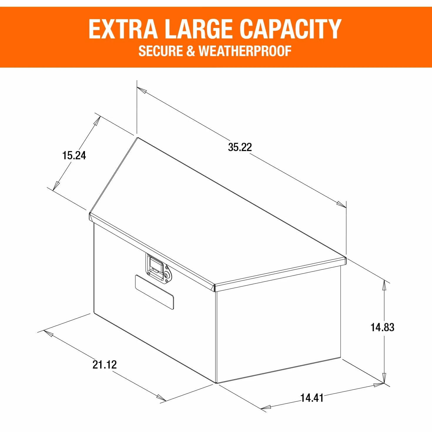 Buyers Products -1701380 diamentowy profil aluminiowy przyczepa język ciężarówka pudełko (38 x 36 x 91 cm) - srebrny