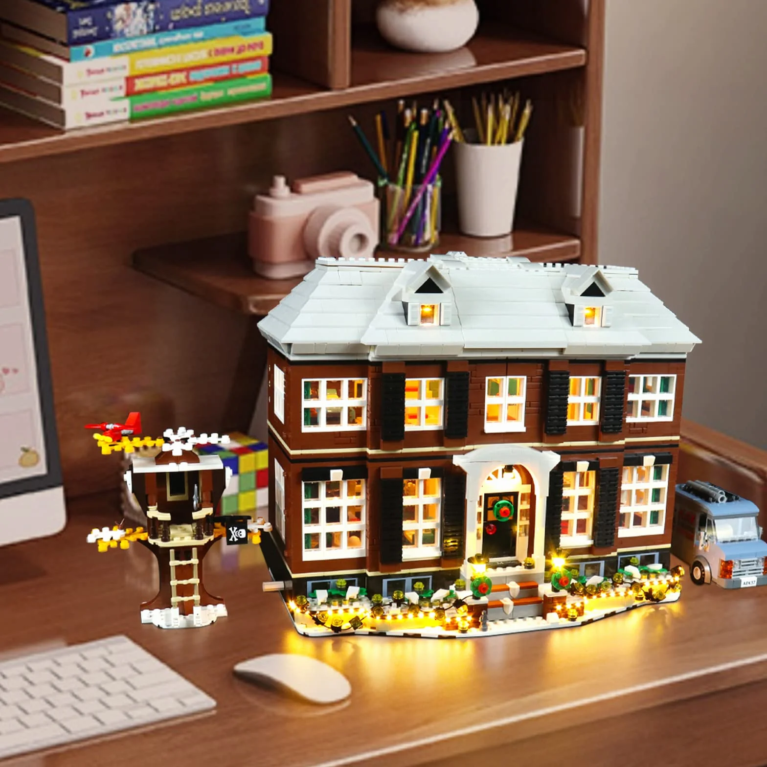 Zestaw oświetlenia LED do Lego 21330 Pomysły Kevin sam w domu, zestaw oświetleniowy Ekskluzywna kolekcjonerska dekoracja domu (bez Lego) — wersja standardowa