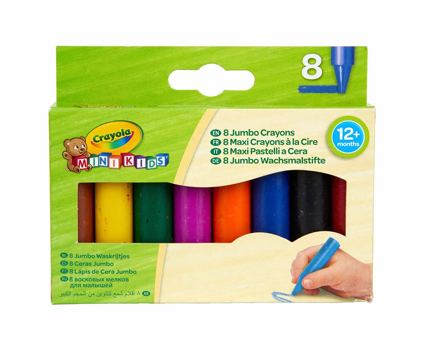Crayola Jumbo Kredki Świecowe, Wielokolorowy, 8 sztuk